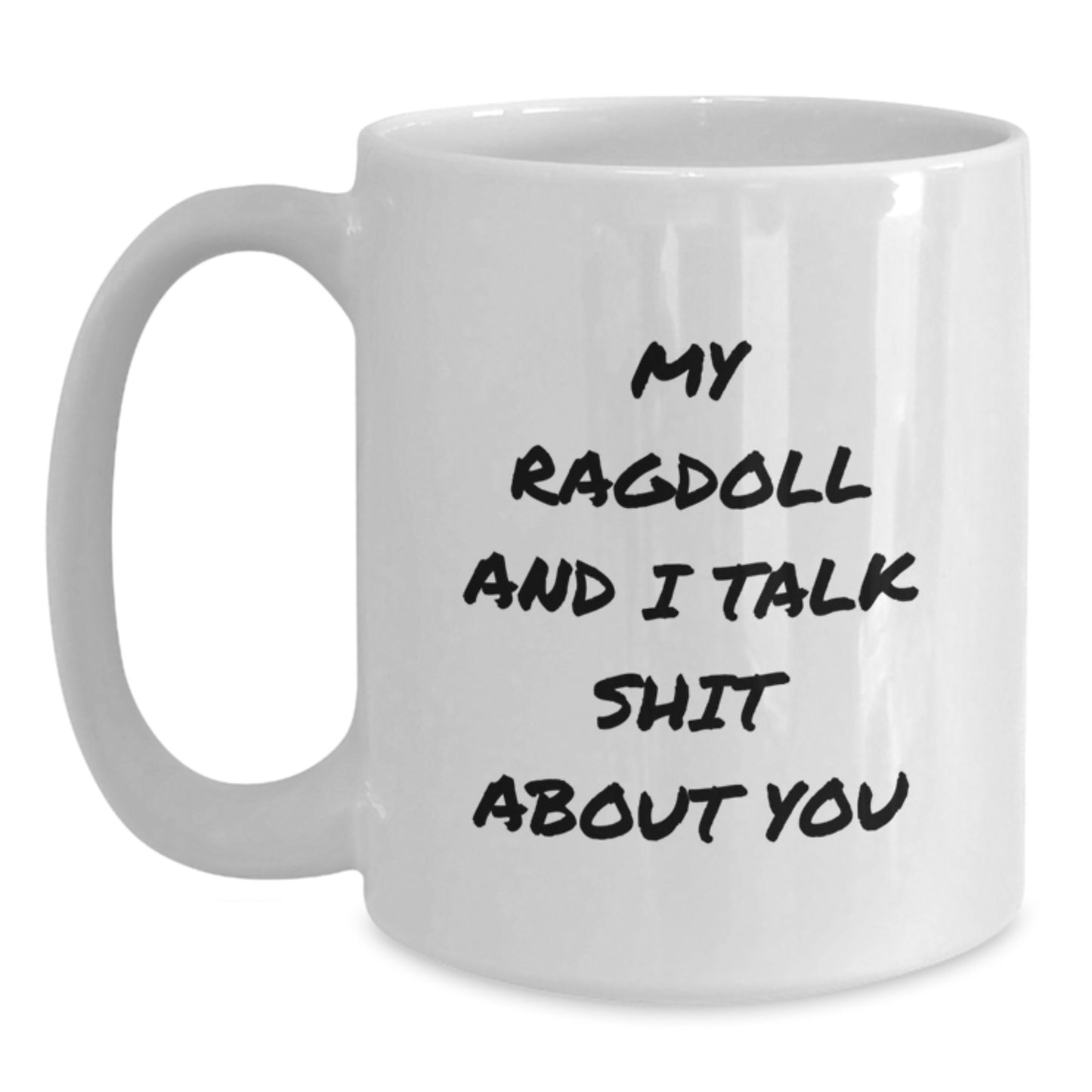 Birthday Gift White Coffee Mug Keepsake for Her Ragdoll Cat - Main
