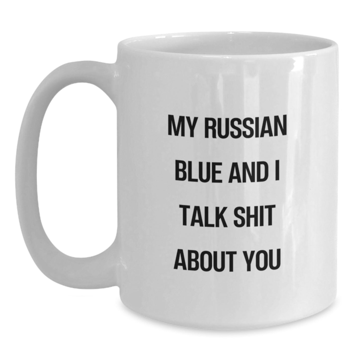 Russian Blue Cat Keepsake Premium Ceramic Mug for Him Birthday Gift - Main