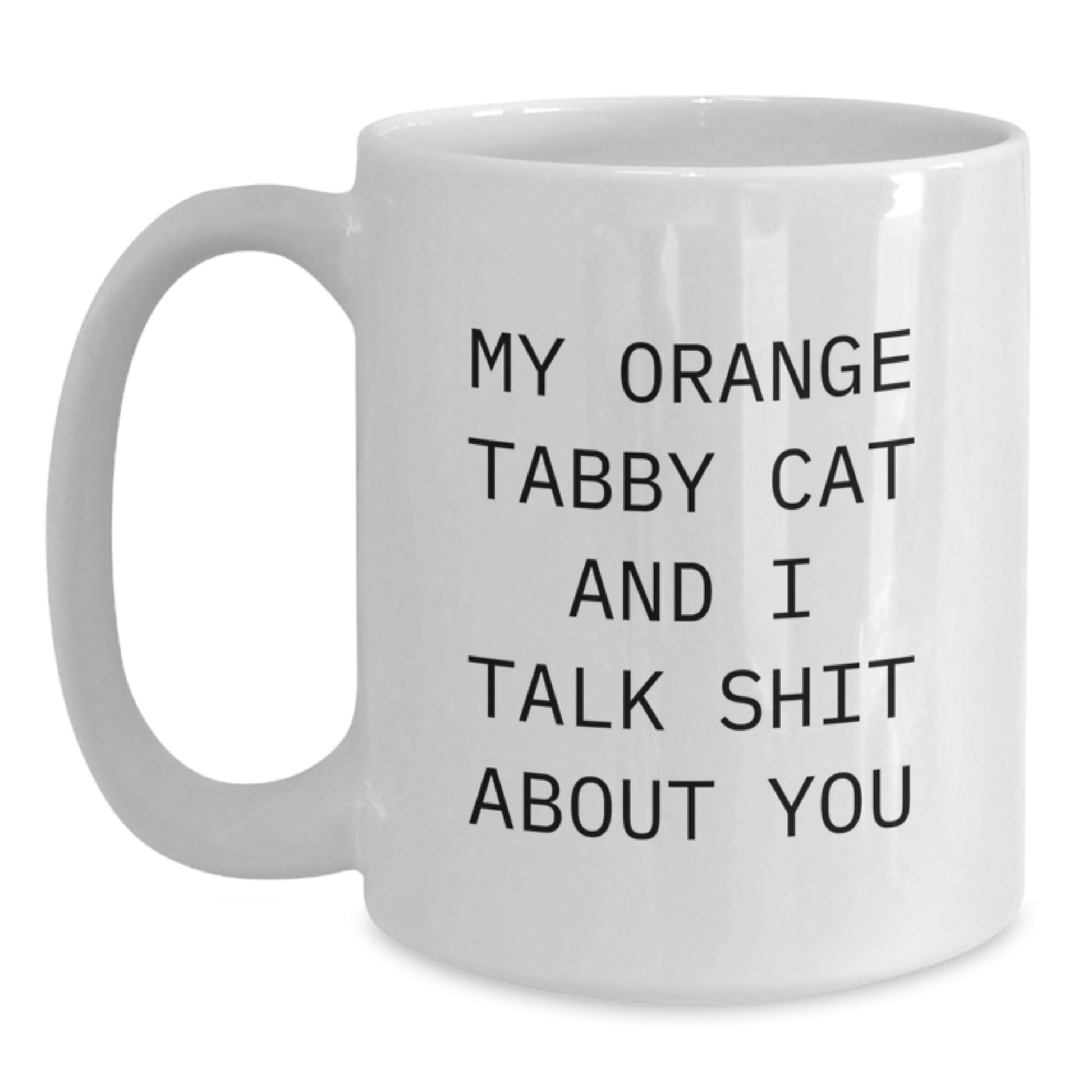 Birthday Gift Orange Tabby Cat Mug Present for Her – 11oz White Ceramic - Main