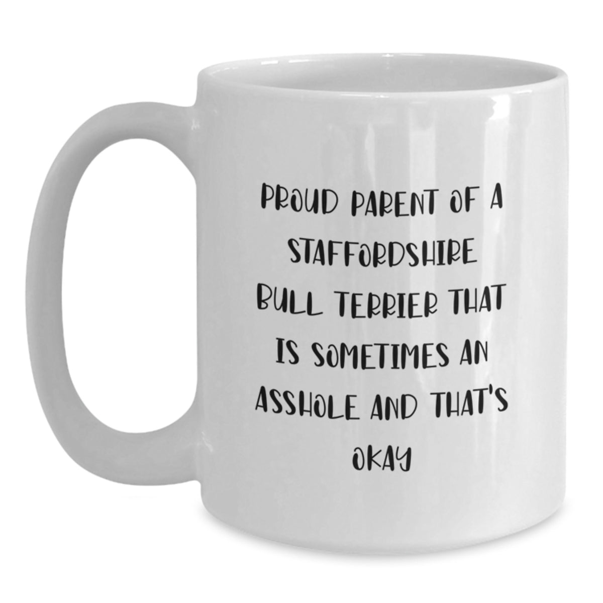 Christmas Gift Humorous Staffordshire Bull Terrier Present for Her - Main