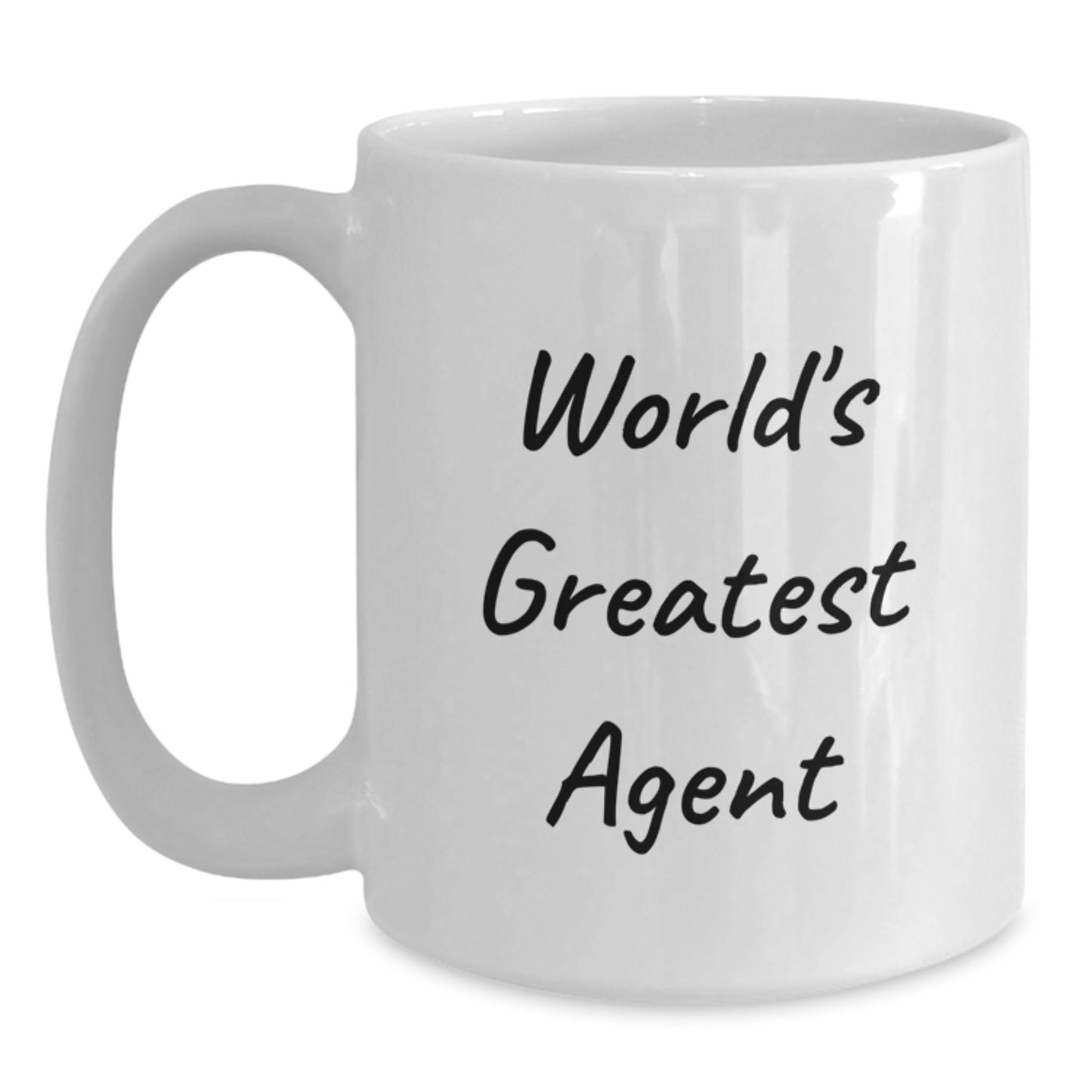 Funny 'World's Greatest Agent' Gifts from Dad on Father's Day Unique White Coffee Mug for Agents - Main