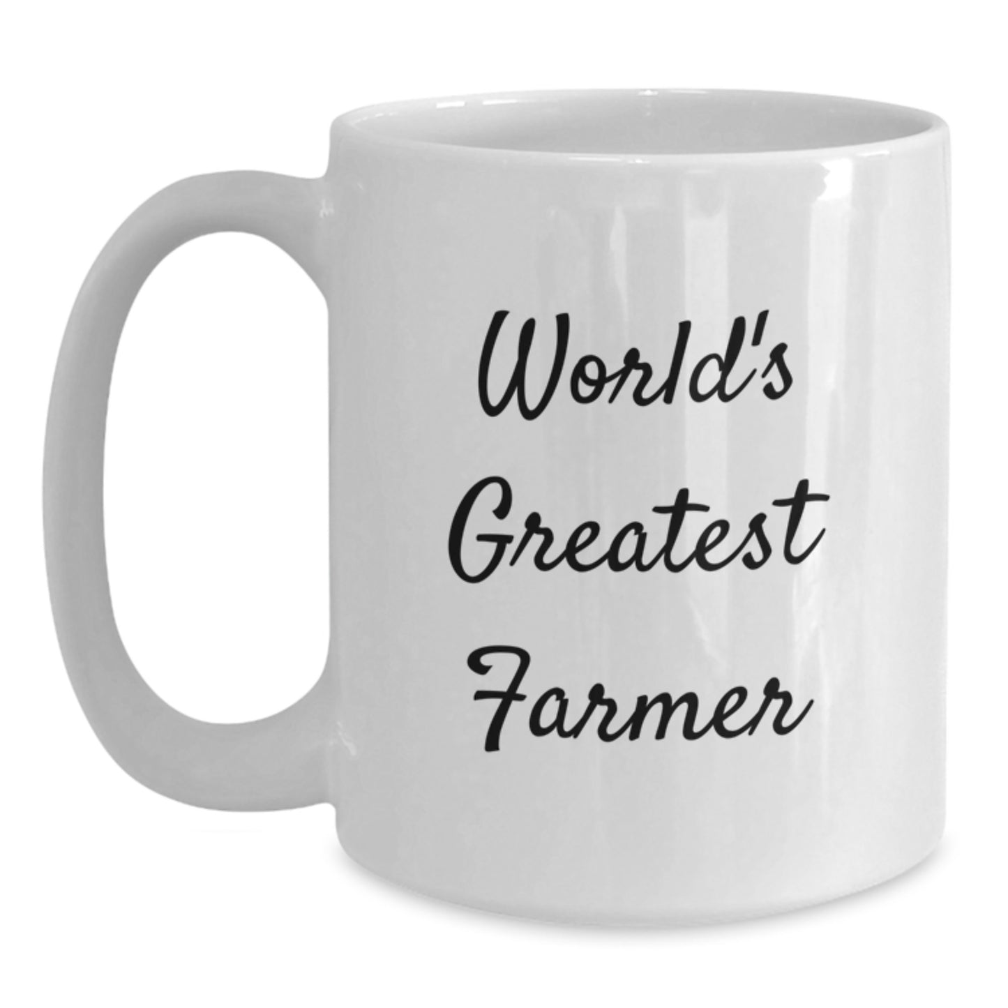 Birthday Gift Present for Her White Coffee Mug World's Greatest Farmer - Main
