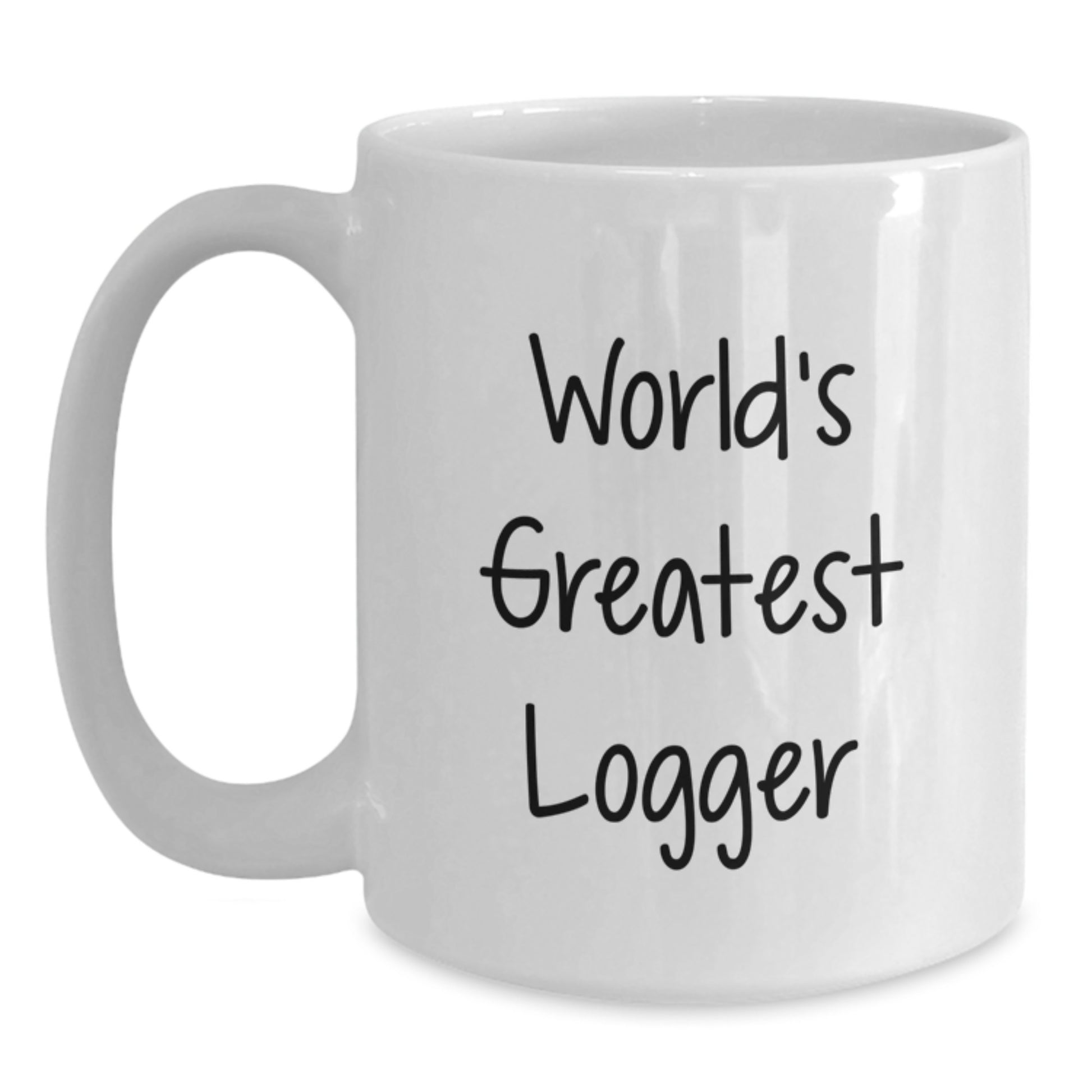 Logger Keepsake White Ceramic Coffee Mug for Him Birthday Gift 11oz - Main