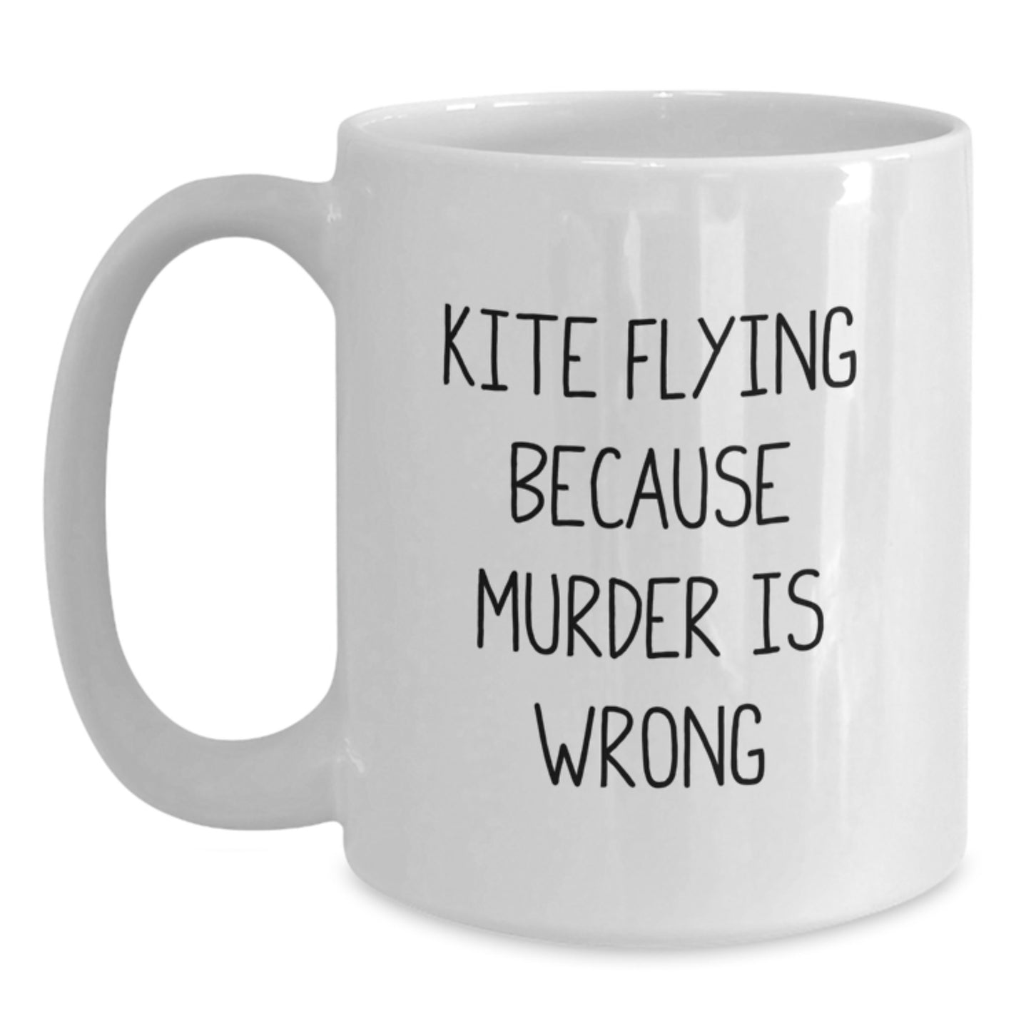 Kite Flying Gifts for Kite Enthusiasts Funny White Coffee Mug from Friends for Graduation Unique Gifts - Main