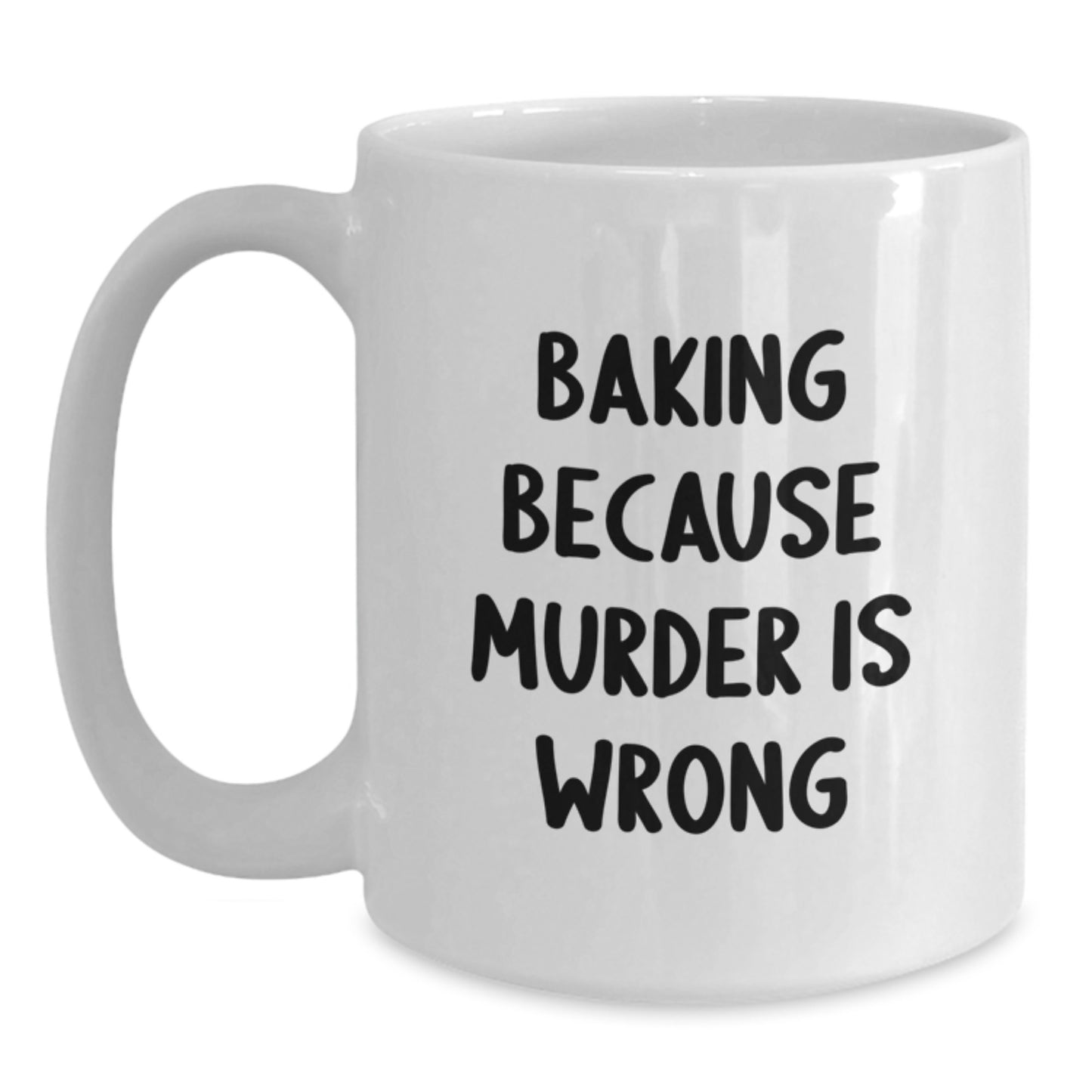 Baking Enthusiast Gifts from Friends - Funny White Coffee Mug - Graduation Unique Baking Mug for Women Men Friends - Main