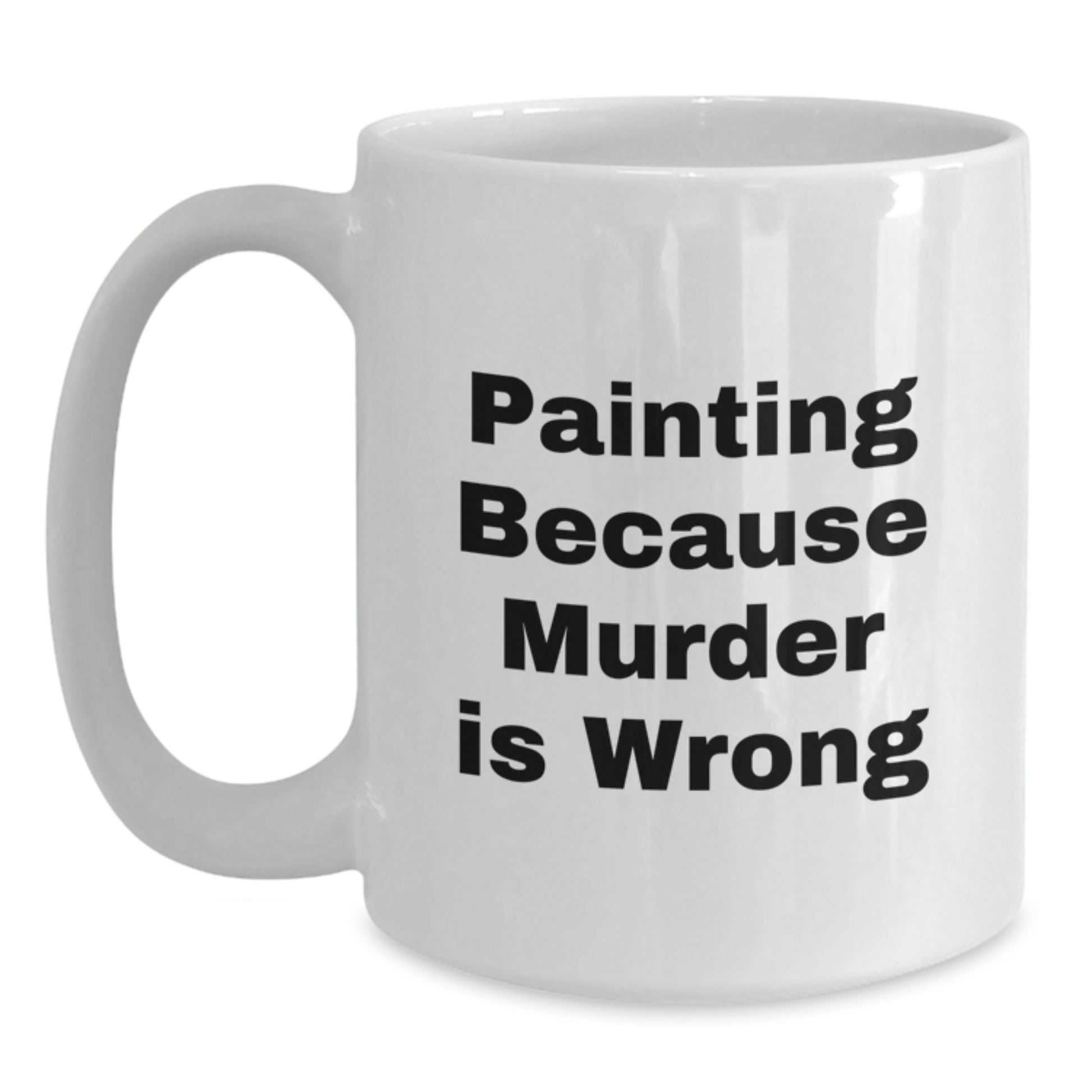Funny Painting Gifts for Painting Lovers, White Coffee Mug for Valentine's Unique Gifts from Friends - Main