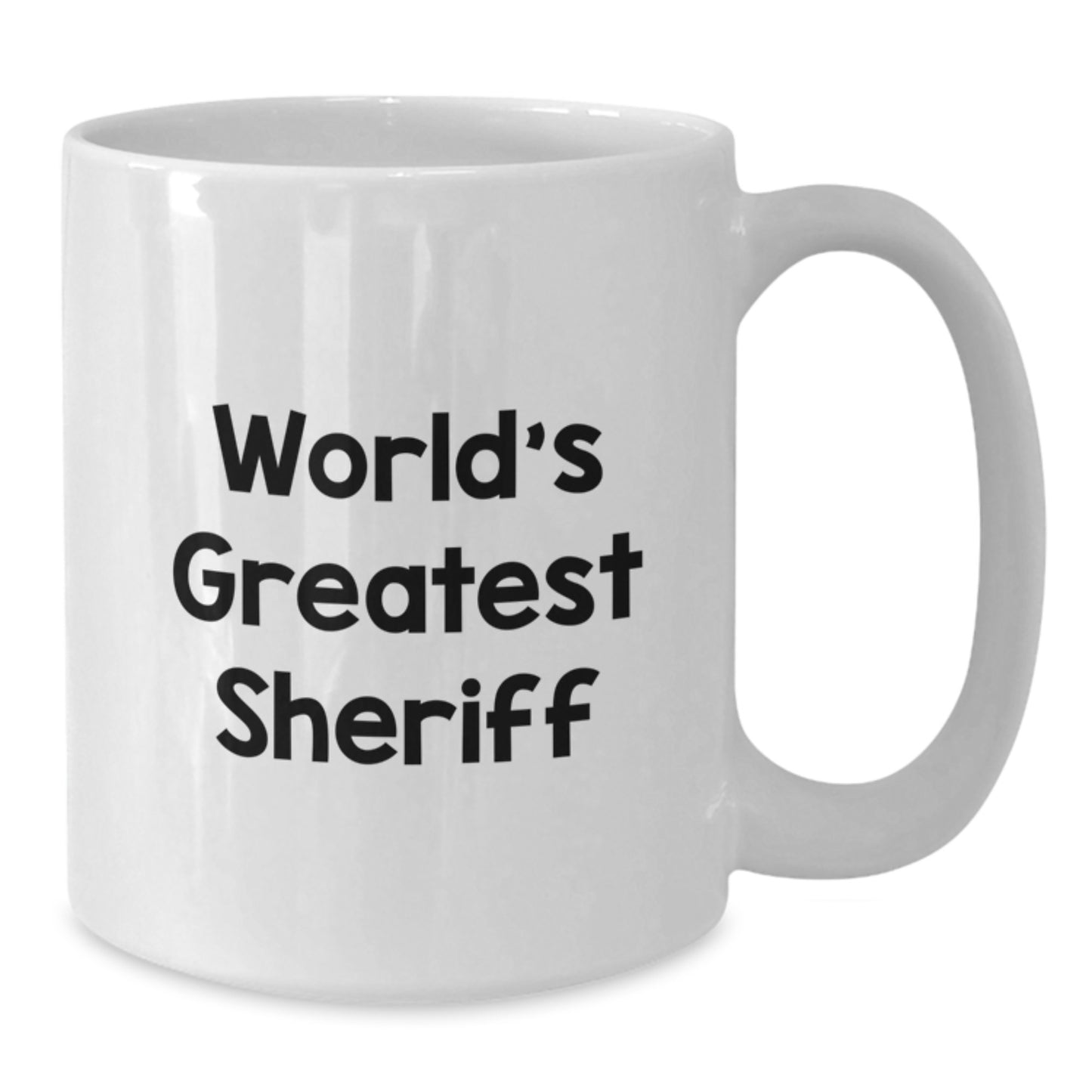 Funny Sheriff Gifts from Family, Unique White Coffee Mug for Sheriff, World's Greatest Sheriff Quote, Graduation Unique Gifts - Additional