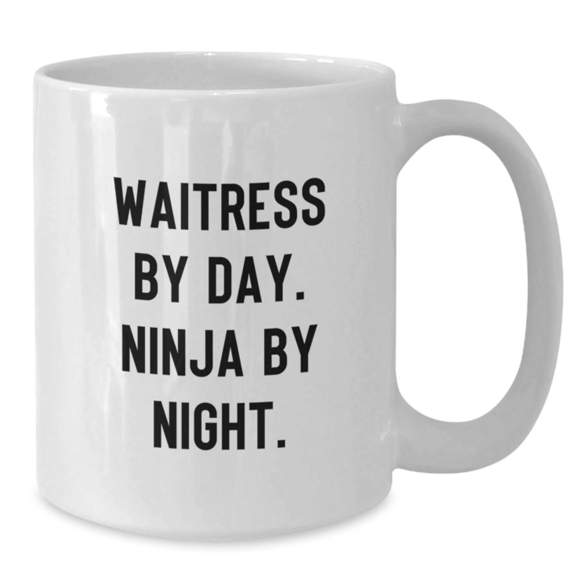 Funny Waitress Gifts for Friends, White Coffee Mug for Graduation Unique Presents from Women - Additional