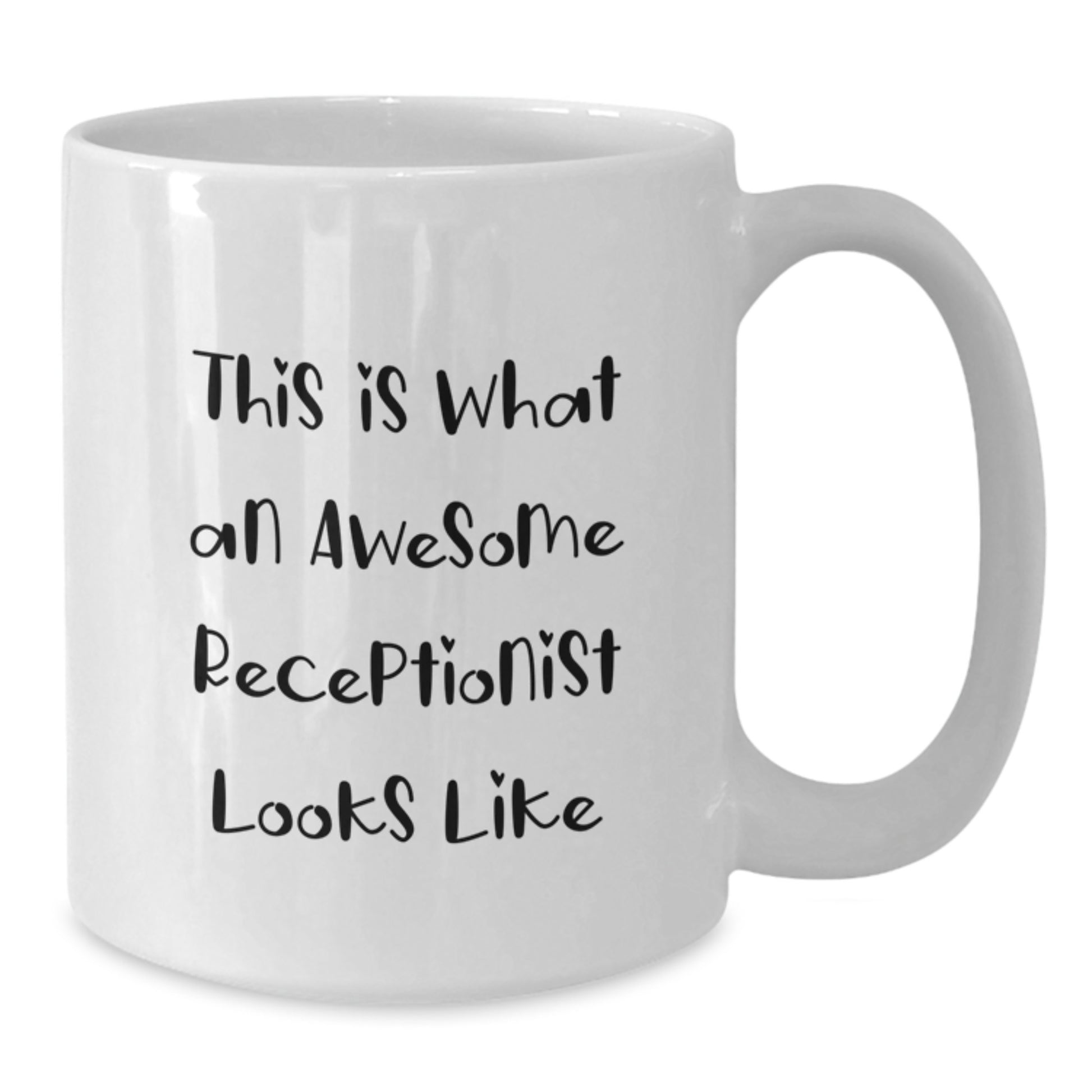 Funny Receptionist Gifts from Friends, This Is What An Awesome Receptionist Looks Like, White Coffee Mug for Graduation Unique Gifts - Additional