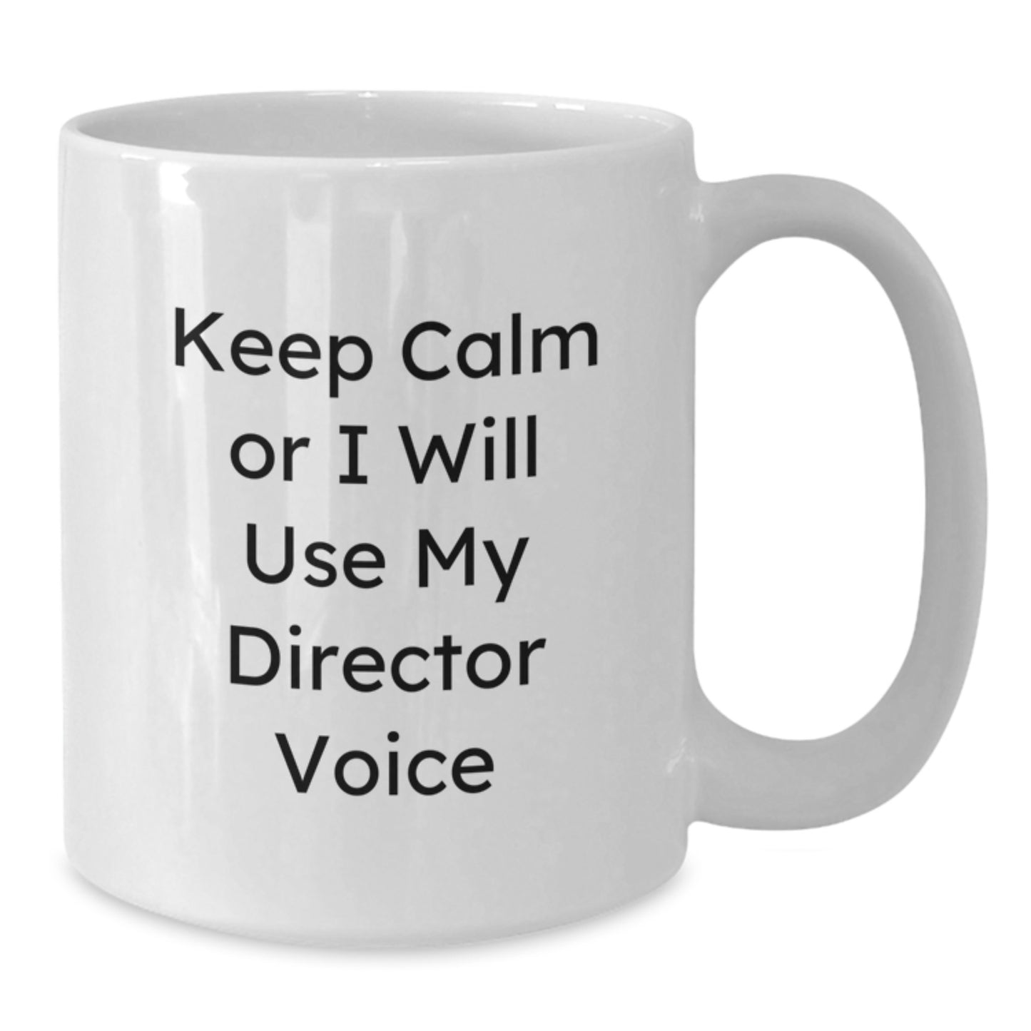 Funny Director Gifts for Men Women Friends Coworkers Family, White Coffee Mug with Director Voice Quote, Keeps Calm and Directs On, Perfect Graduation Unique Gift - Additional