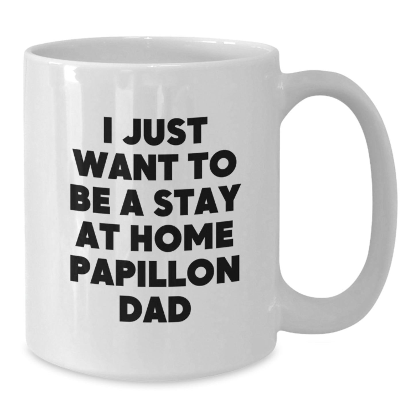 Papillon Dog Lover Gifts from Dad for Valentine's Unique White Coffee Mug - Additional