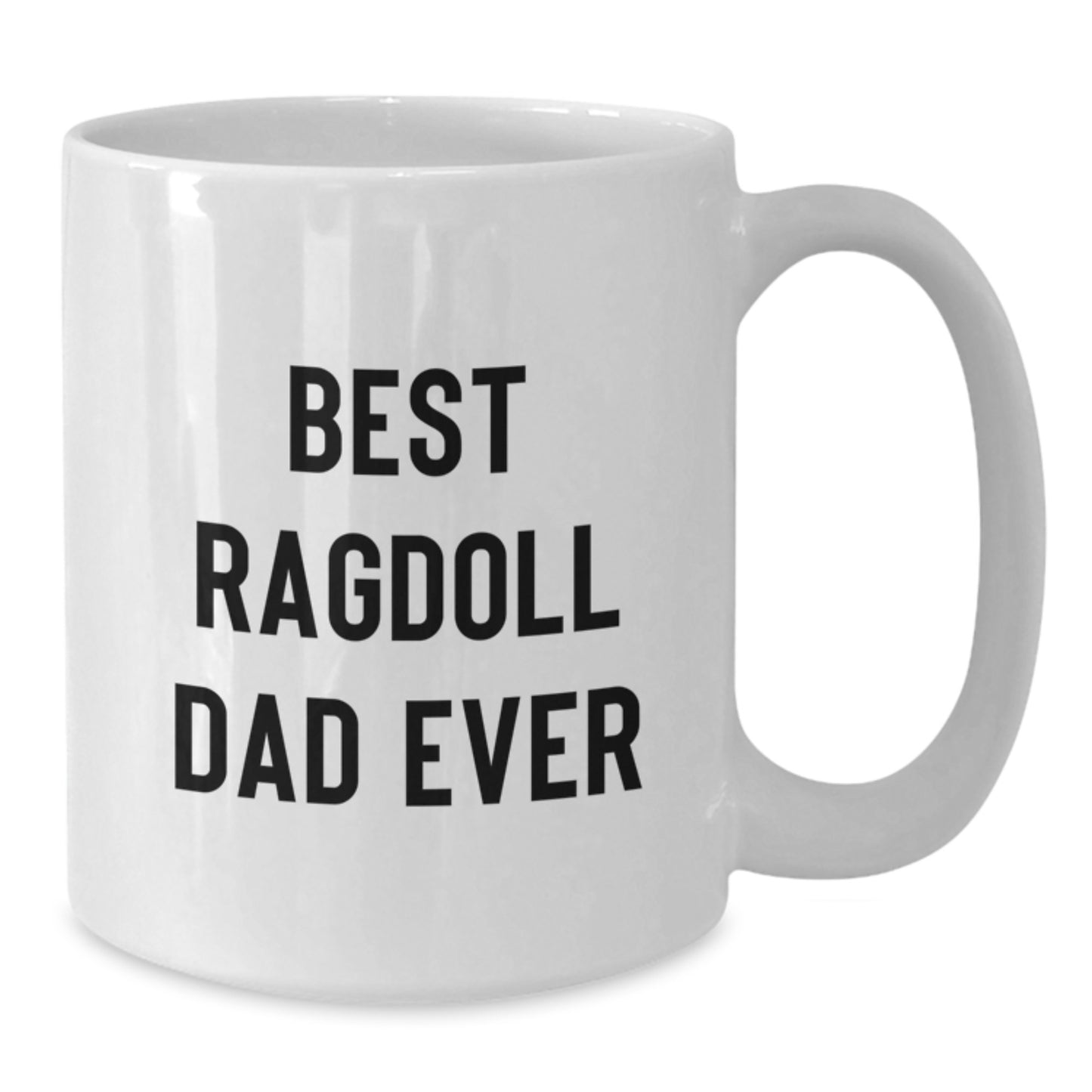 Funny White Coffee Mugs for Ragdoll Cat Lovers Gifts from Dad, Valentine's Unique, Best Ragdoll Dad Ever - Additional