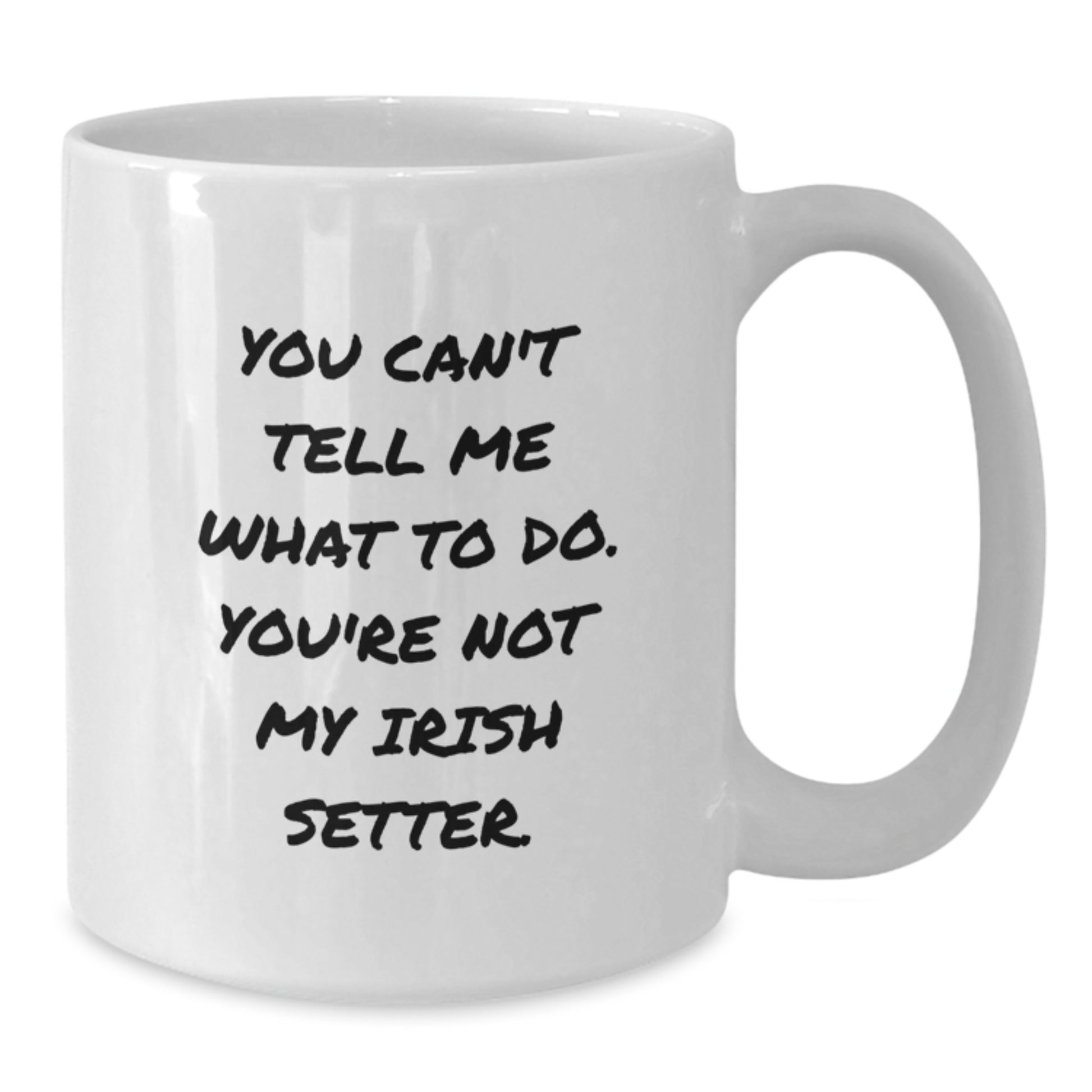 Funny Irish Setter Dog Gifts for Men Birthday Unique White Coffee Mug from Friends - Additional
