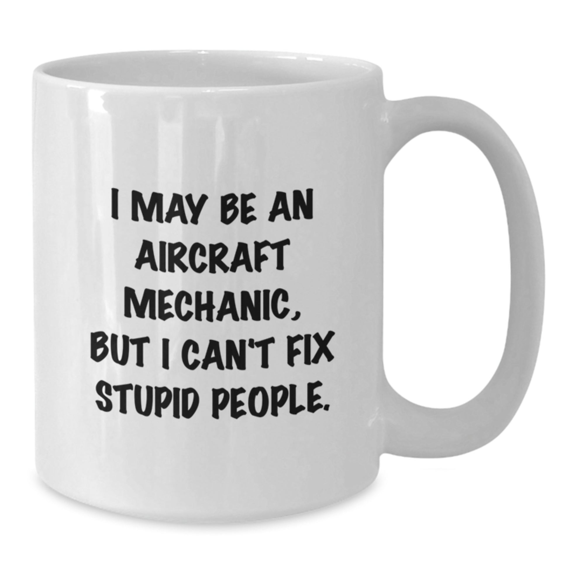 Aircraft Mechanic Keepsake White Coffee Mug for Him Birthday Gift - Additional