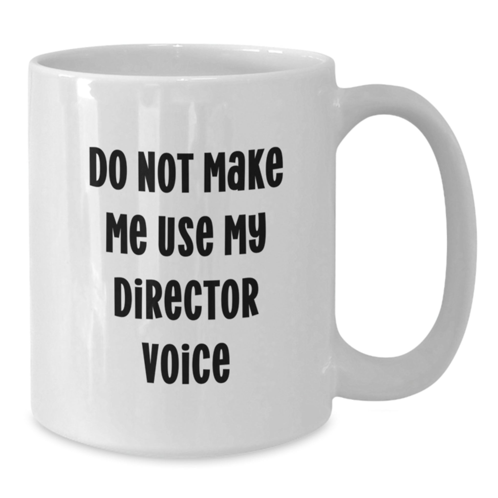 Funny Director Gifts from Friends, White Coffee Mug for Graduation Unique Gifts, 'Do Not Make Me Use My Director Voice' Quote - Additional