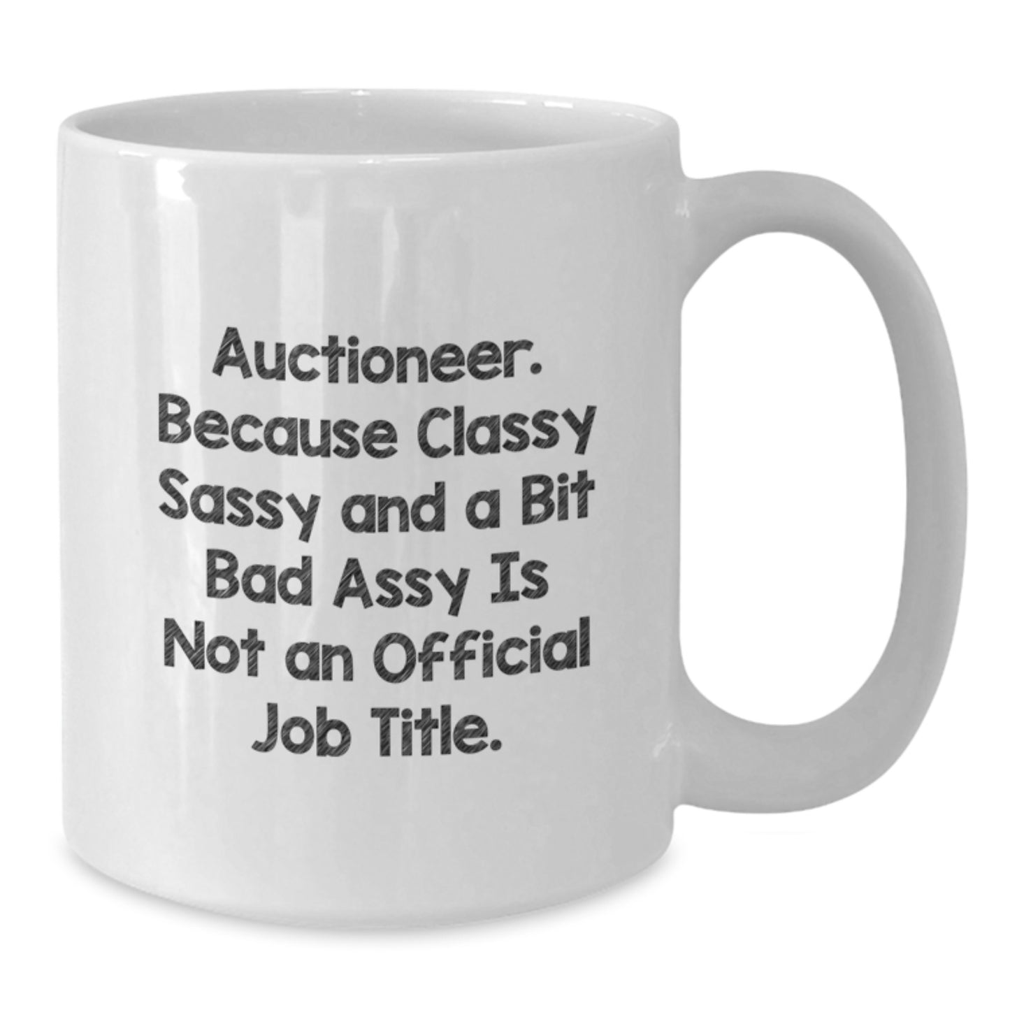 Auctioneer Keepsake Elegant White Coffee Mug for Him Birthday Gift - Additional