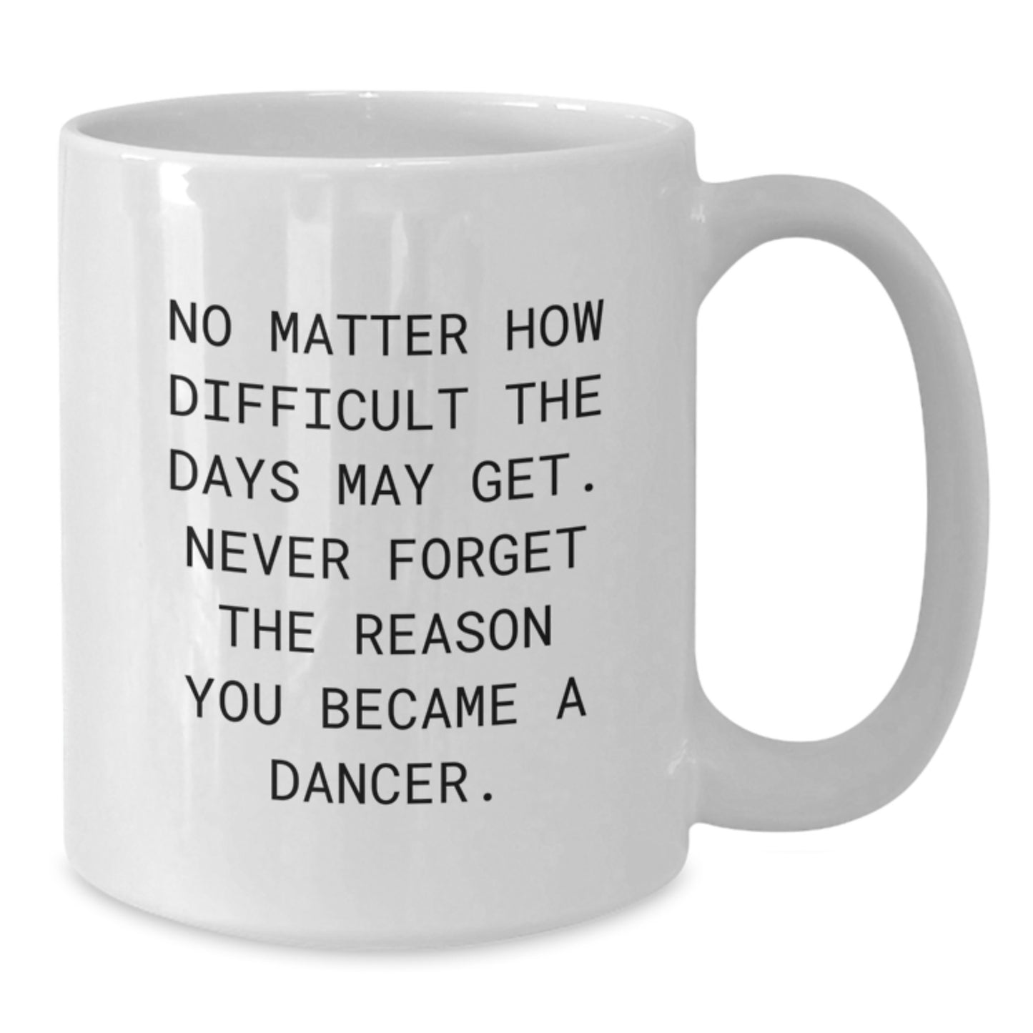 Funny Dancer Gifts for Dancers from Friends, White Coffee Mug for Graduation Unique Gifts, Inspirational Quote 'Never Forget The Reason You Became A Dancer' - Additional