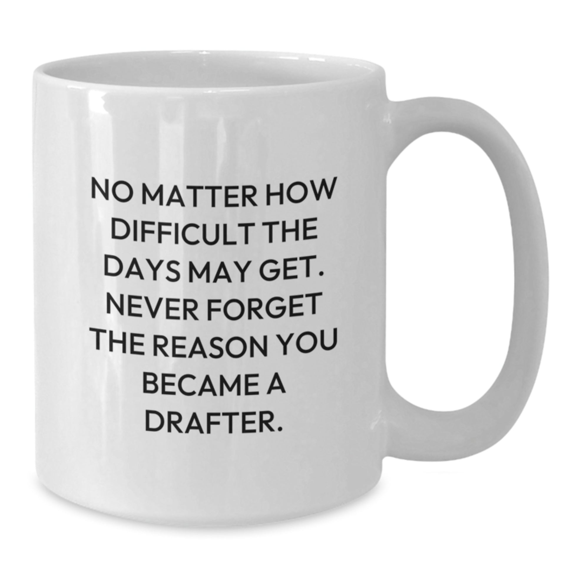 Funny Drafter White Coffee Mug Gifts for Men and Women - Graduation Unique Gifts from Friends and Family - Never Forget the Reason You Became a Drafter - Additional