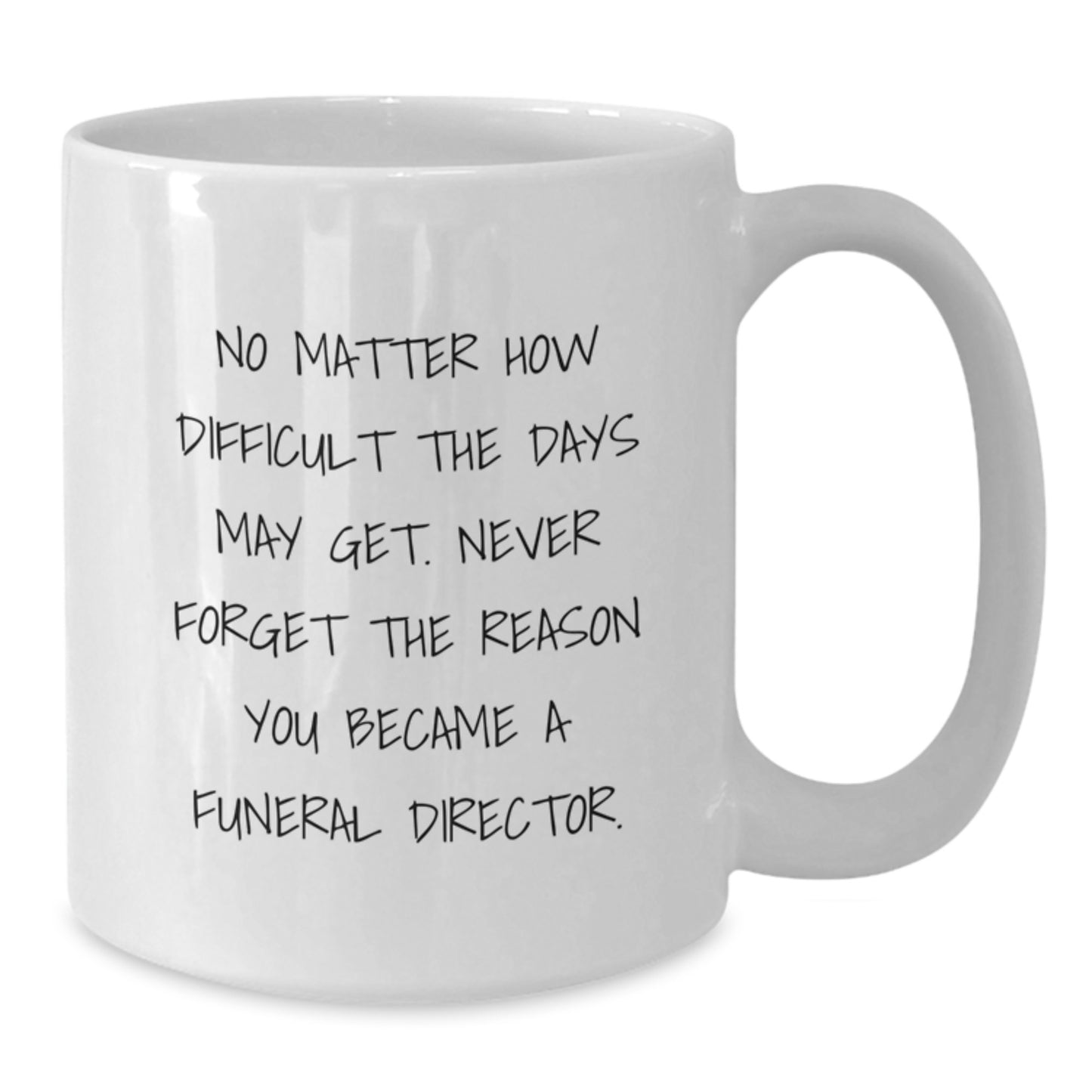 Funny Funeral Director Gifts from Friends, Inspirational White Coffee Mug for Graduation, Never Forget Why You Became a Funeral Director - Additional