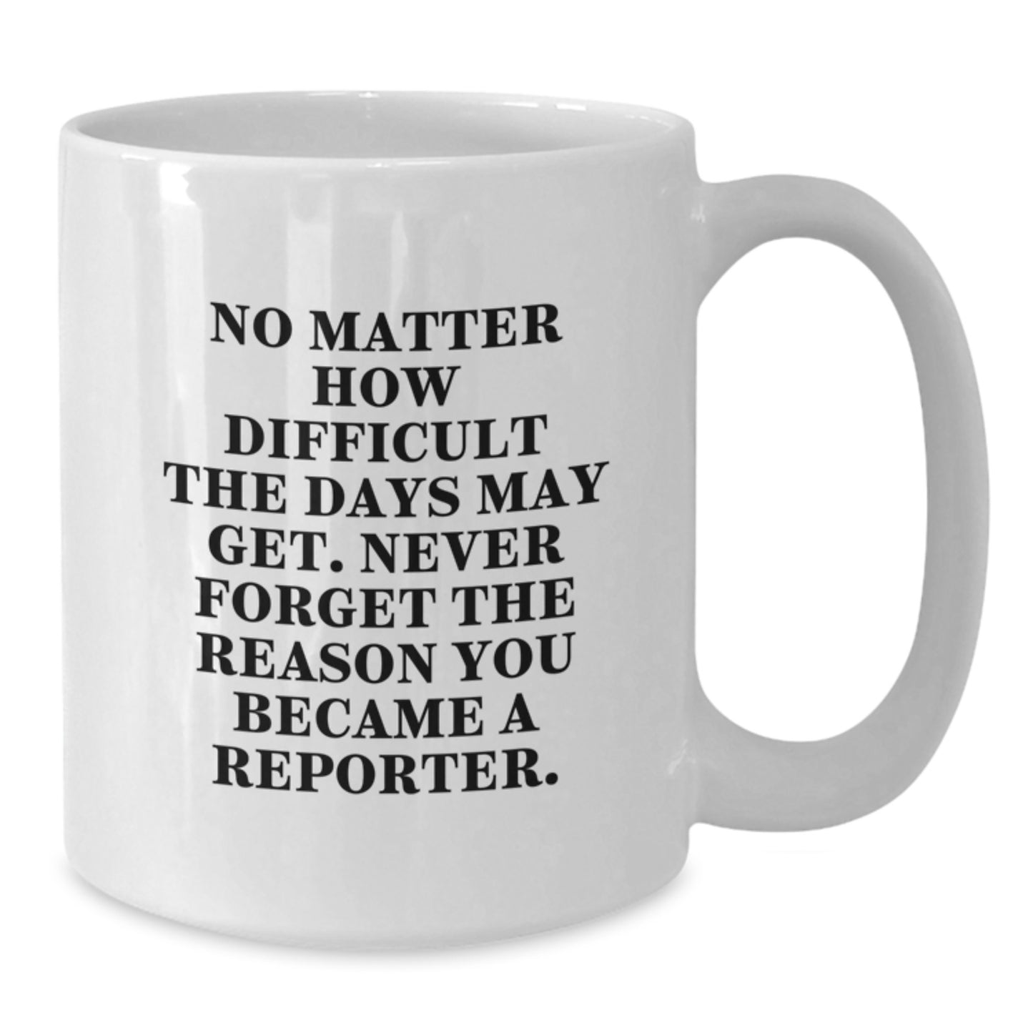 Funny Reporter Gifts from Friends - Inspirational White Coffee Mug for Reporter Graduation Unique Gifts - Additional