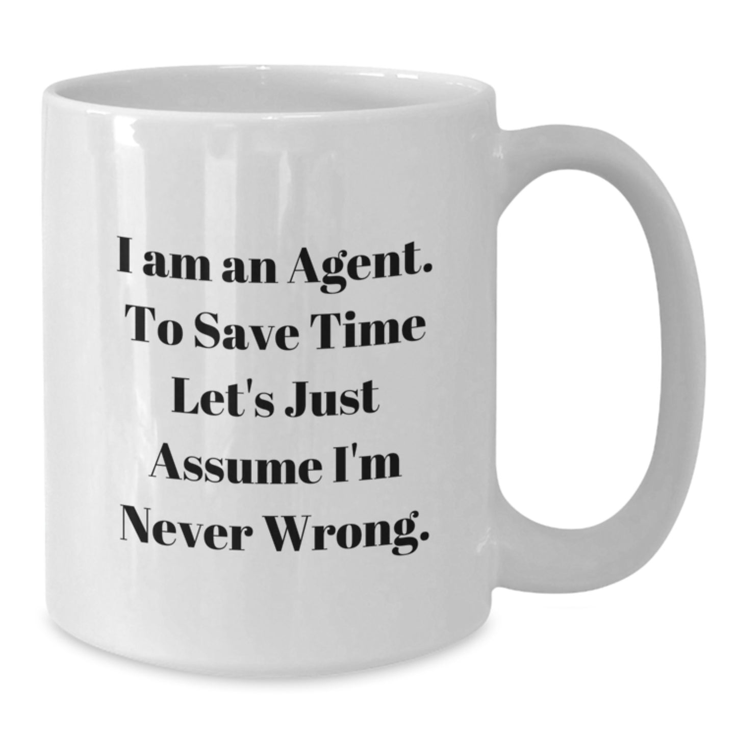 Funny Agent White Coffee Mug Gifts from Family or Friends for Graduation Unique Agent Agent Enthusiasts, Agent Agent Humor, White Coffee Mugs, Agent Agent Gift - Additional