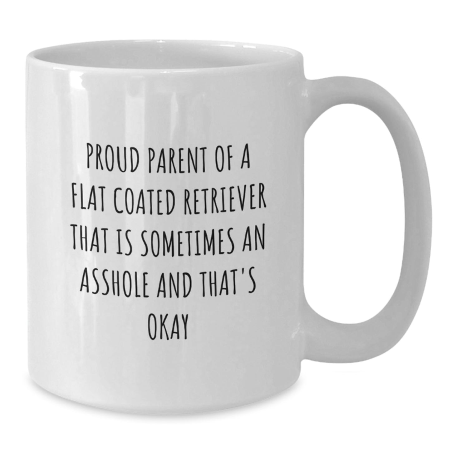 Funny Flat Coated Retriever Dog Mom Dad Gifts from Men Friends Family - White Coffee Mug with Proud Parent Quote - Additional