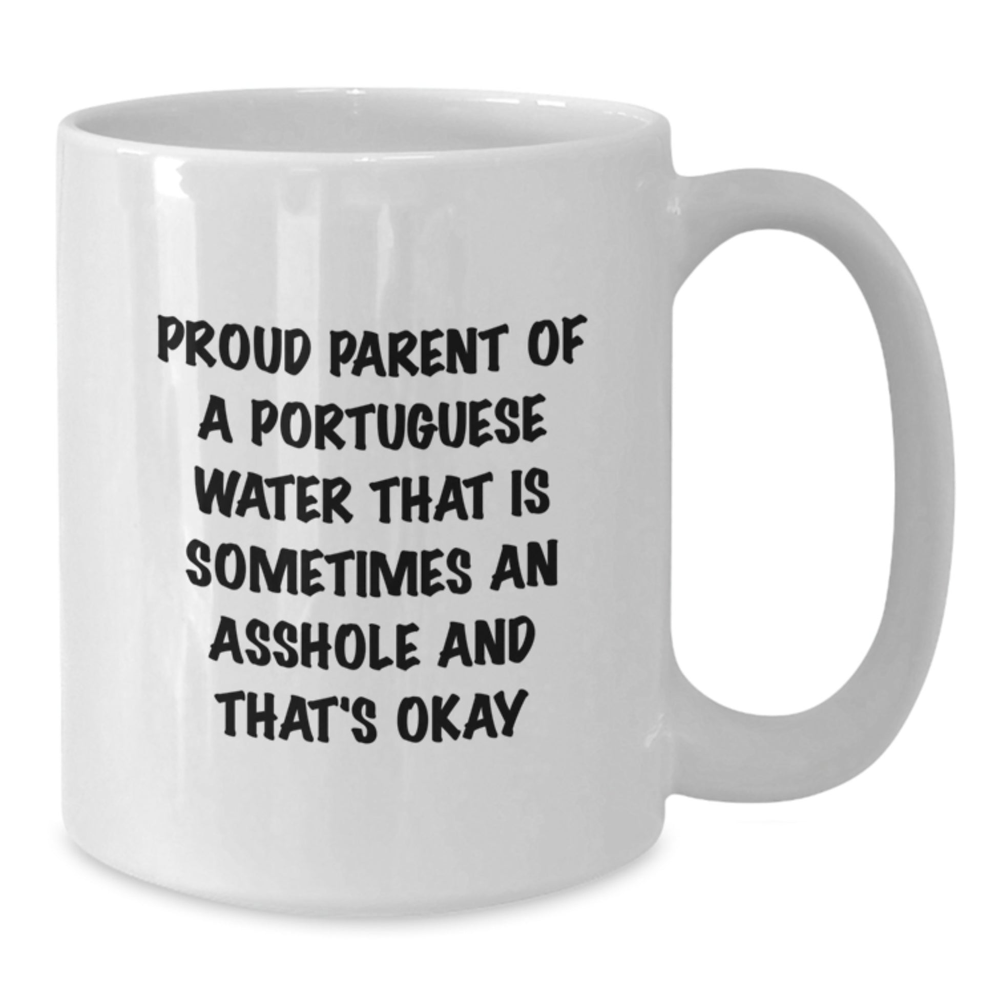 Funny Portuguese Water Dog Gifts for Men from Proud Parents - White Coffee Mug for Graduation Unique Gifts - Additional
