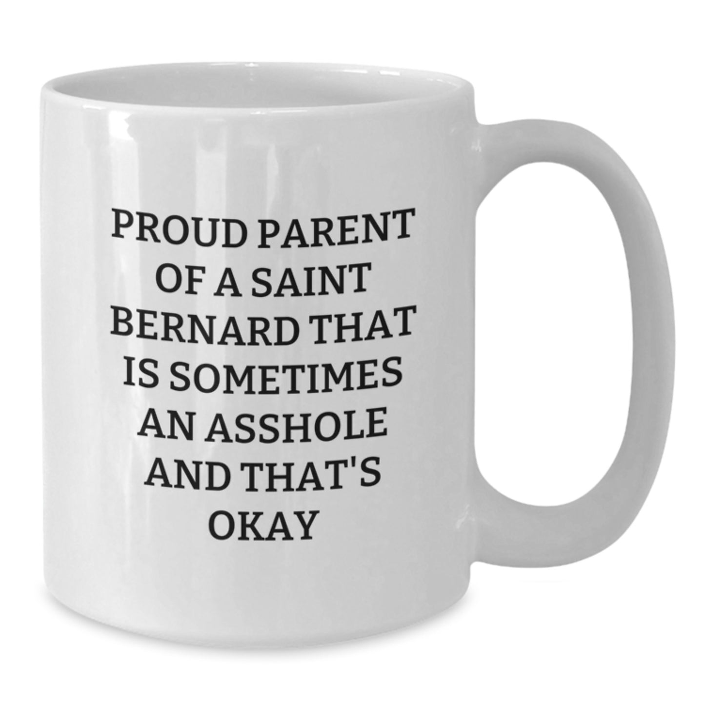 Funny Saint Bernard Dog White Coffee Mugs Gifts from Men for Dad's Father's Day Unique Presents - Additional