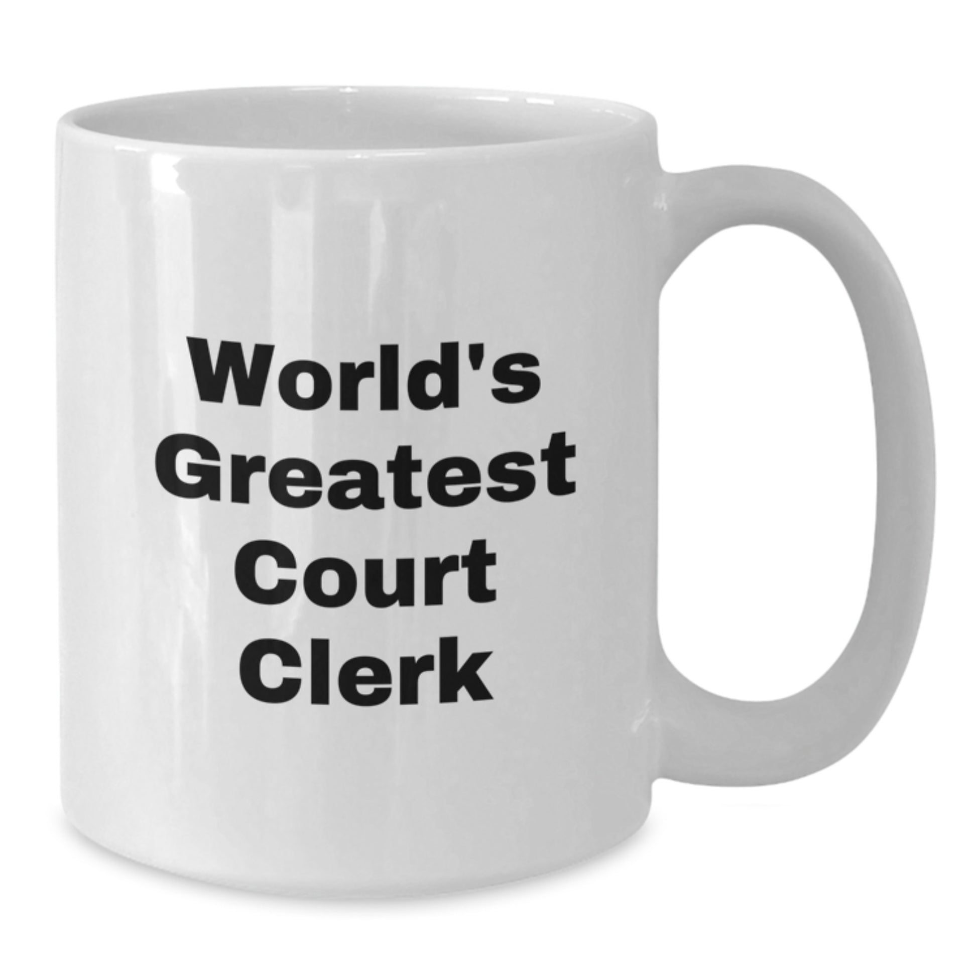Court Clerk Gifts for Men - Funny 'World's Greatest Court Clerk' White Coffee Mug, Father's Day Unique Gifts from Friends, Family - Additional