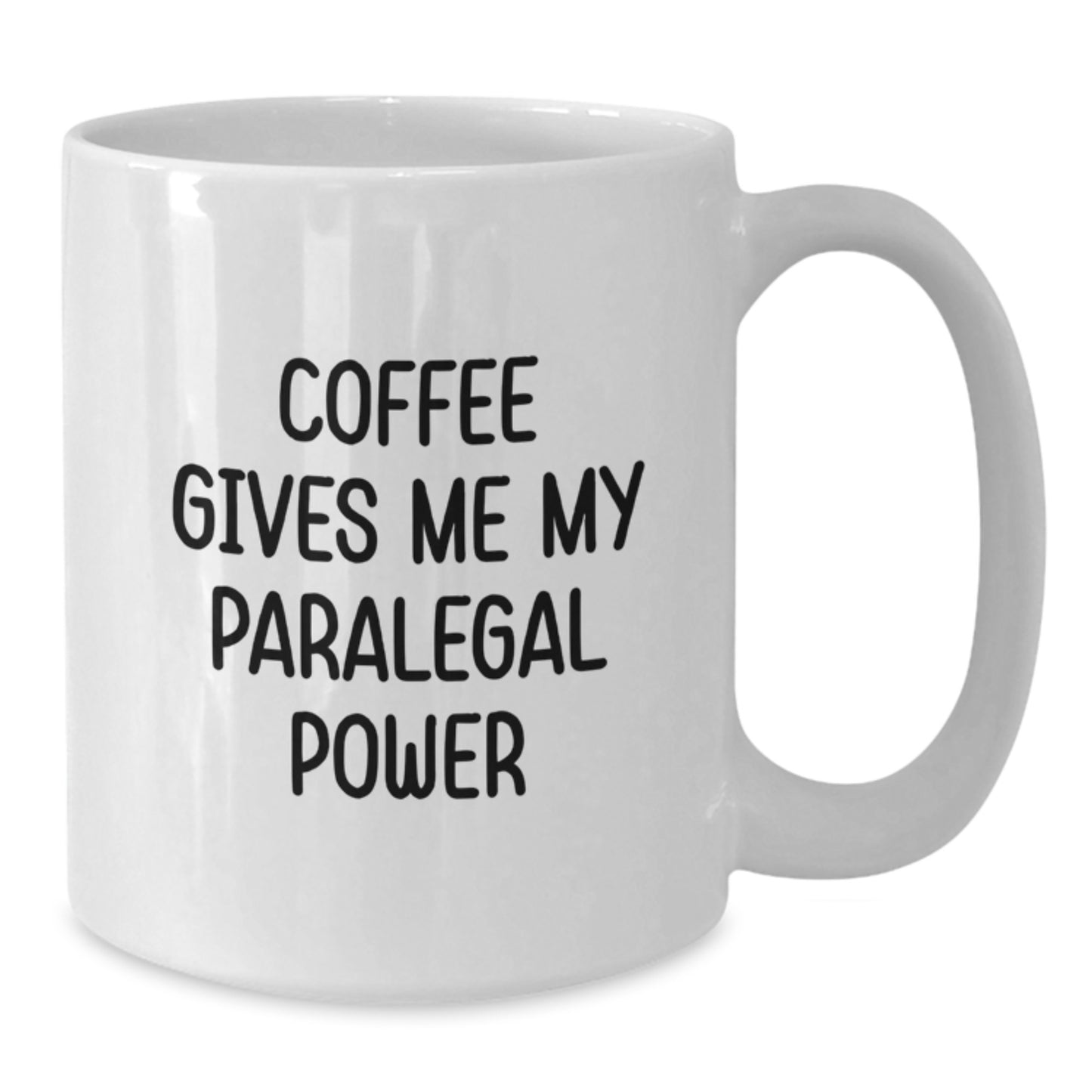 Funny Paralegal Gifts for Her from Friends, White Coffee Mug with 'Coffee Gives Me My Paralegal Power' Quote, Graduation Unique Gifts - Additional