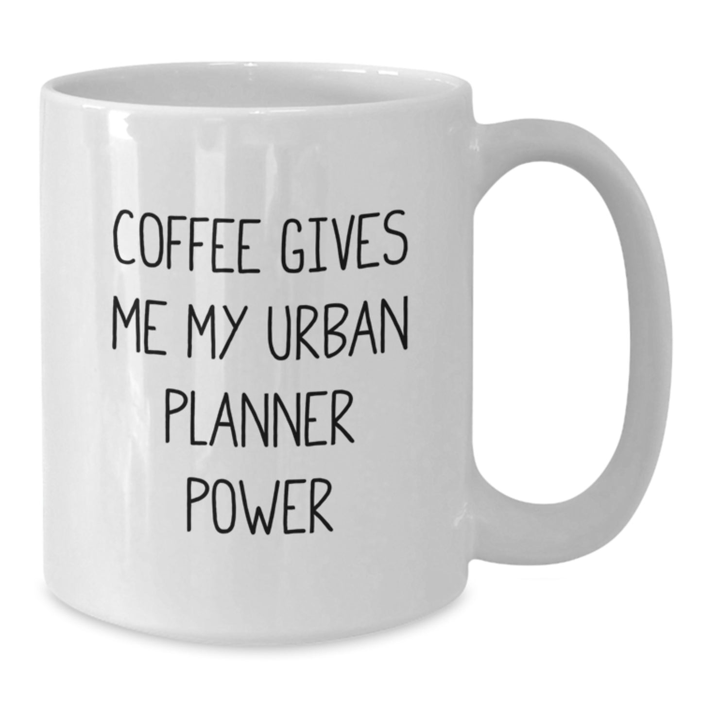Funny Urban Planner Gifts for Him, White Coffee Mug for Graduation Unique Gifts, Coffee Gives Me My Power - Additional