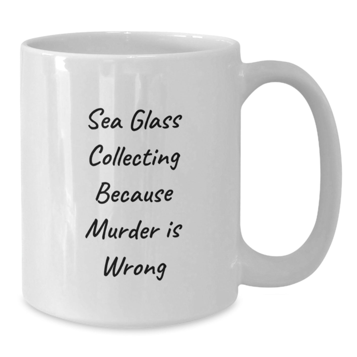 Sea Glass Collecting Gifts from Men to Friends Funny White Coffee Mug - Birthday Unique Presents for Sea Glass Collecting Lovers - Additional