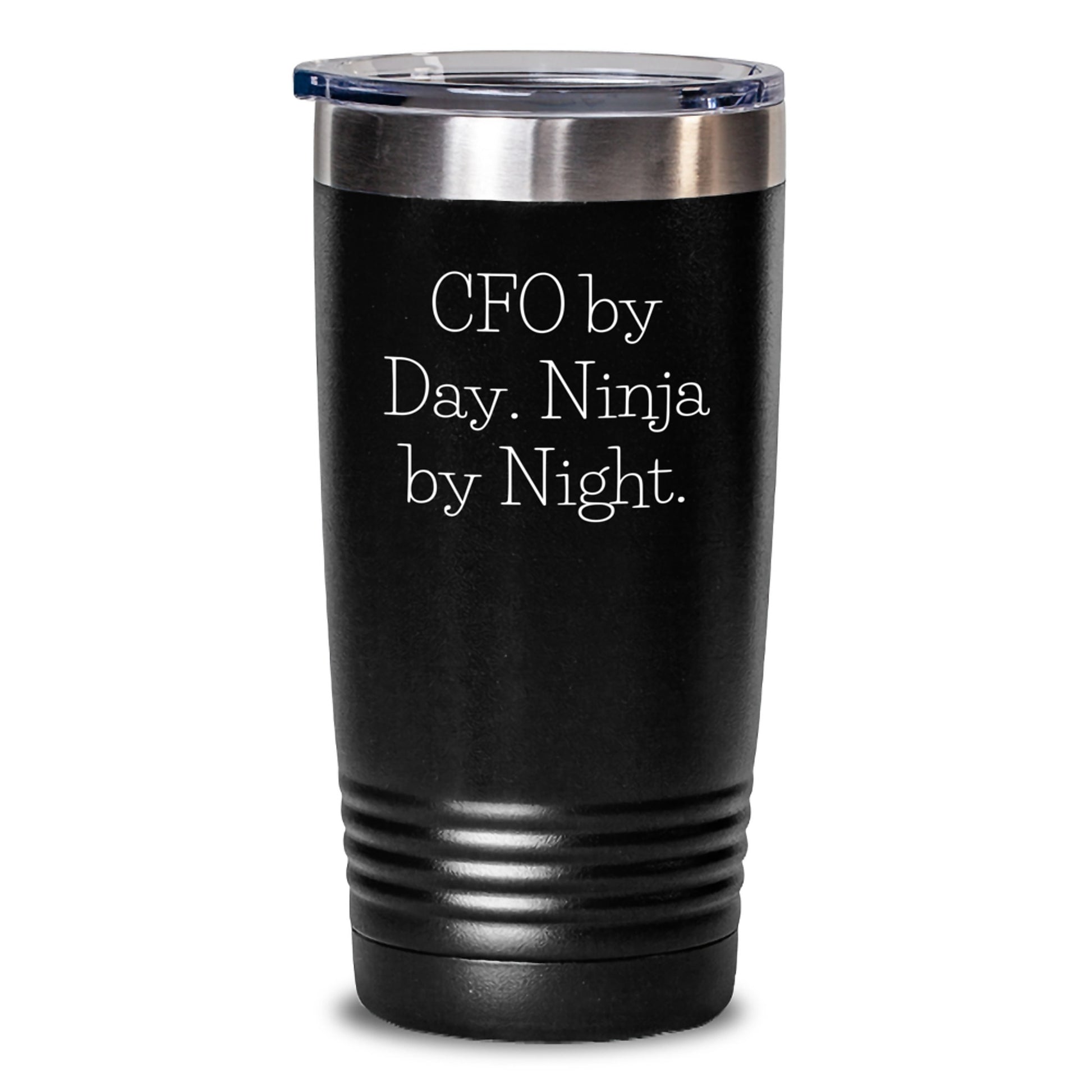 CFO Gifts from Friends, Valentine's Unique Gifts for Men, Women, Coworkers, 'Cfo By Day. Ninja By Night.' Tumbler - Main