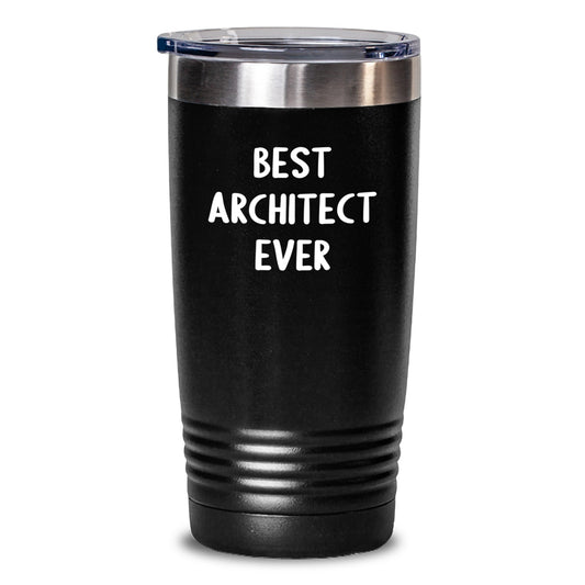 Funny Architect Gifts for Birthday, Best 'Architect Ever' Inspired Tumbler, 20oz or 30oz Vacuum Insulated - Gifts from Family to Men - Main