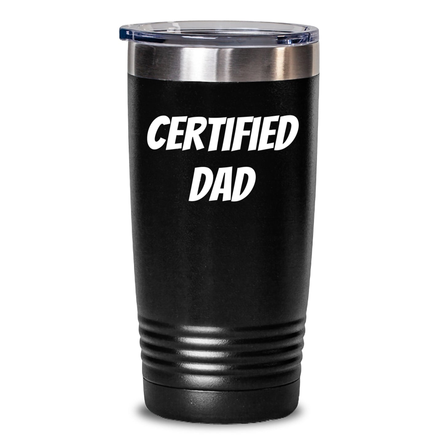 Funny Dad Tumbler Gifts for Men Certified Dad, Unique Valentine's Unique Gifts from Family, Funny Tumbler, Dad Quotes - Main