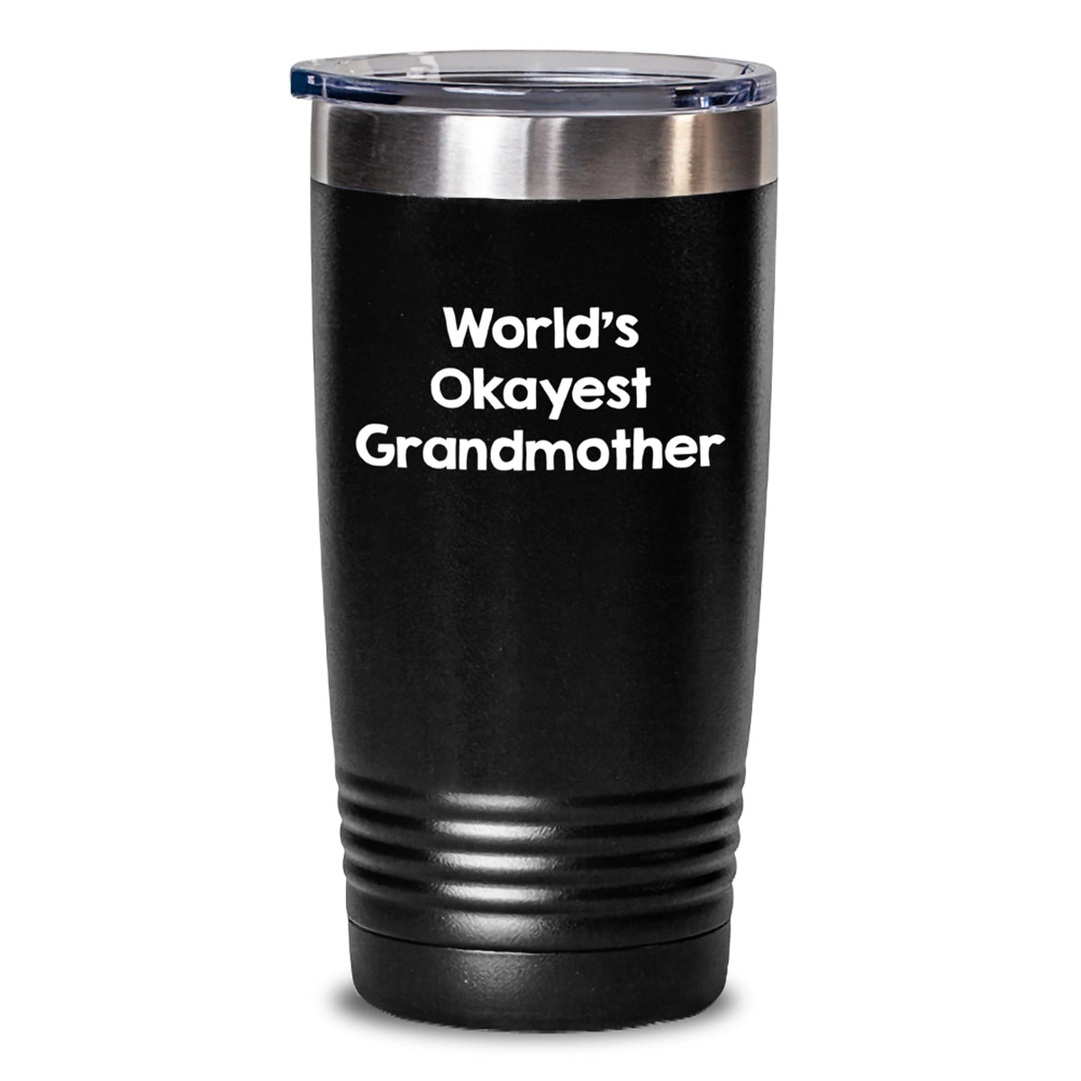 Funny Grandmother Gifts, Birthday Unique Presents for World's Okayest Grandma Tumbler, Gifts from Family to Mom - Main