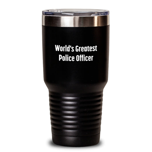 Funny Police Officer Tumbler Gifts from Mom to World's Greatest Police Officer Friend - Main