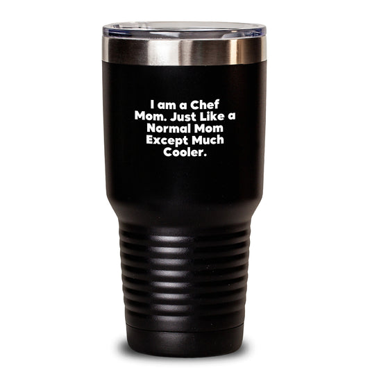 Chef Mom Gifts for Men and Women - Funny Birthday Tumbler - I Am A Chef Mom - 20oz/30oz Stainless Steel Insulated Tumbler - Main