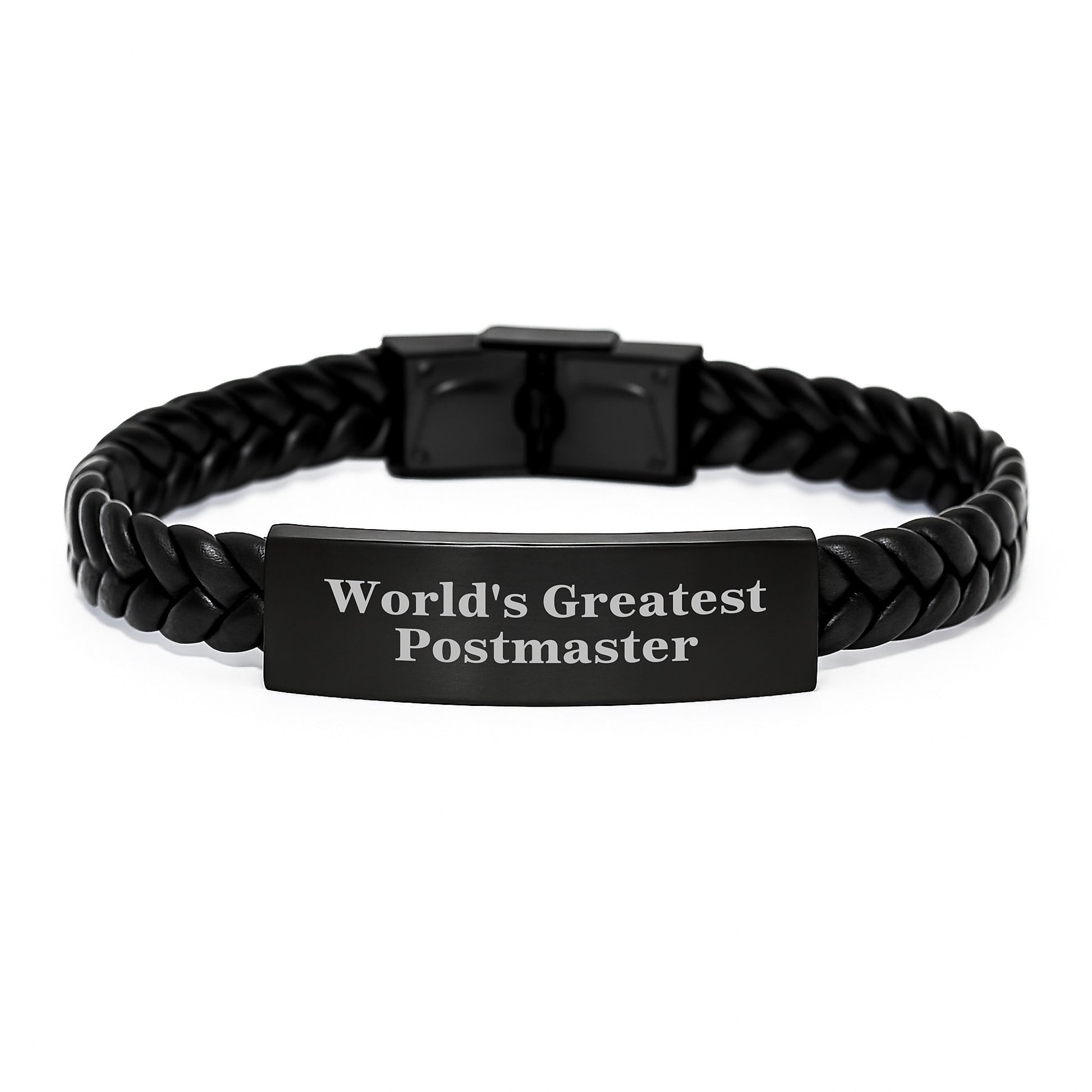 Birthday Gift Postmaster Interlaced Leather Bracelet for Her – Present - Image 1