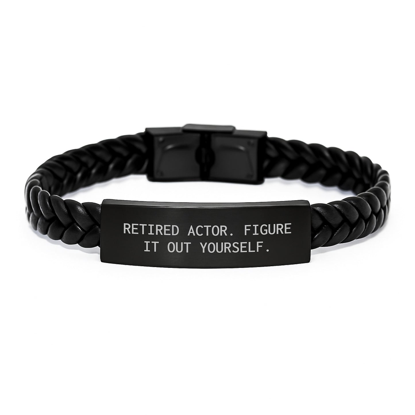 Funny Actor Quote Interlaced Leather Bracelet Gifts from Friends - Inspirational Retirement Quotes for Actor Men Graduation Unique Gifts - Image 1