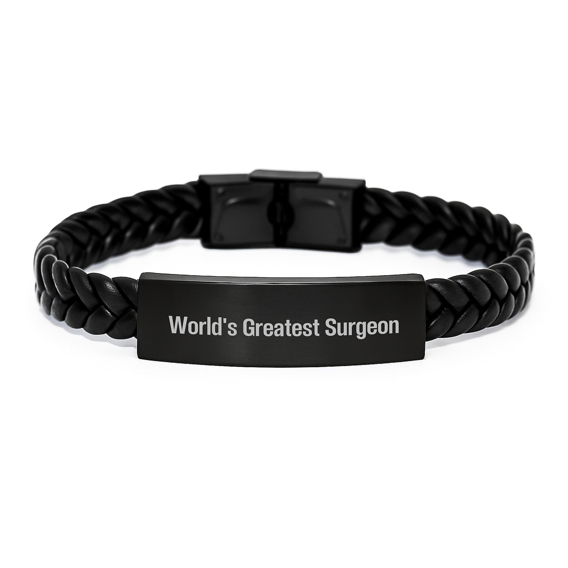 Surgeon Keepsake Interlaced Leather Bracelet for Him Birthday Gift - Image 1