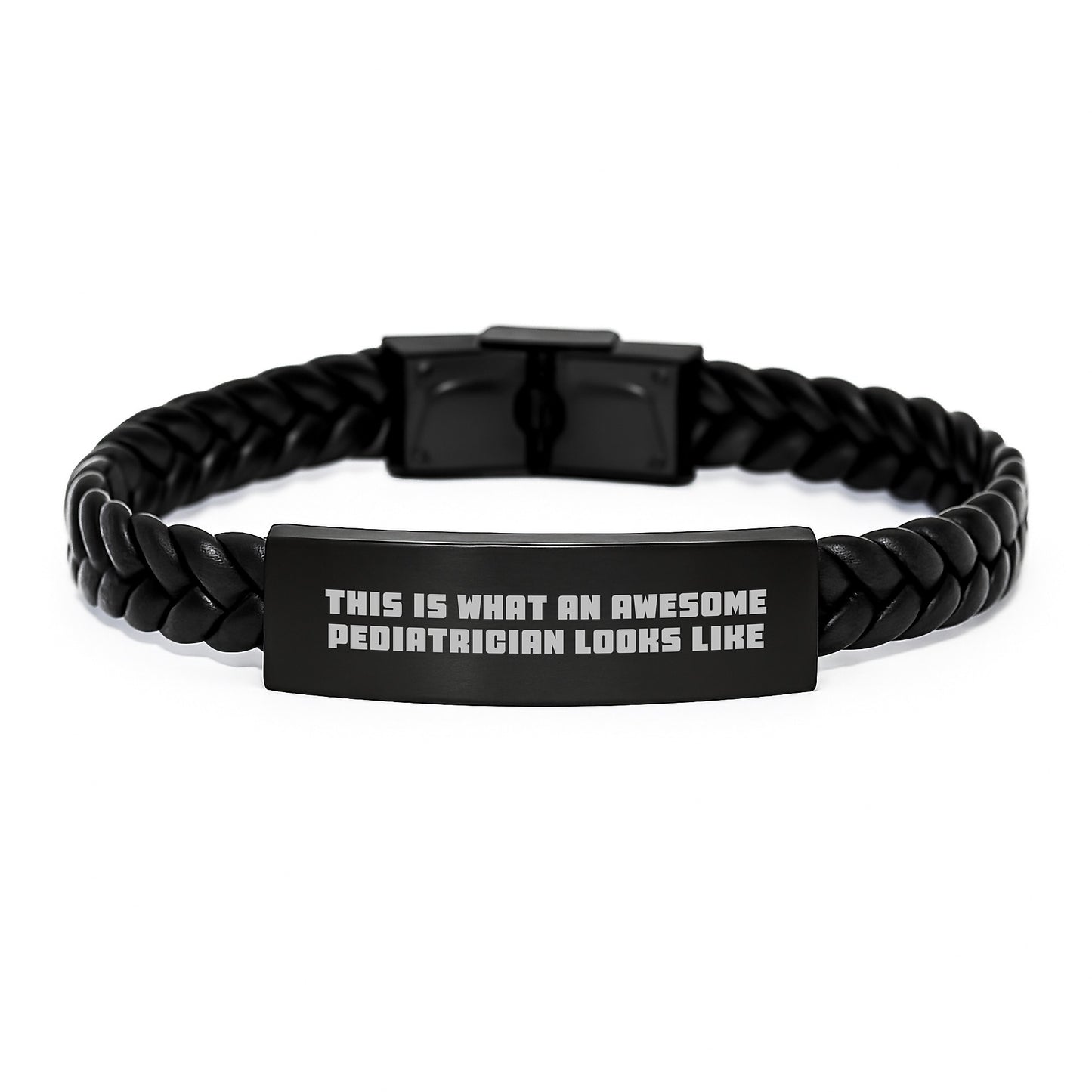 Funny Inspirational Gifts from Friends for Pediatrician Graduation Unique Interlaced Leather Bracelet - Image 1