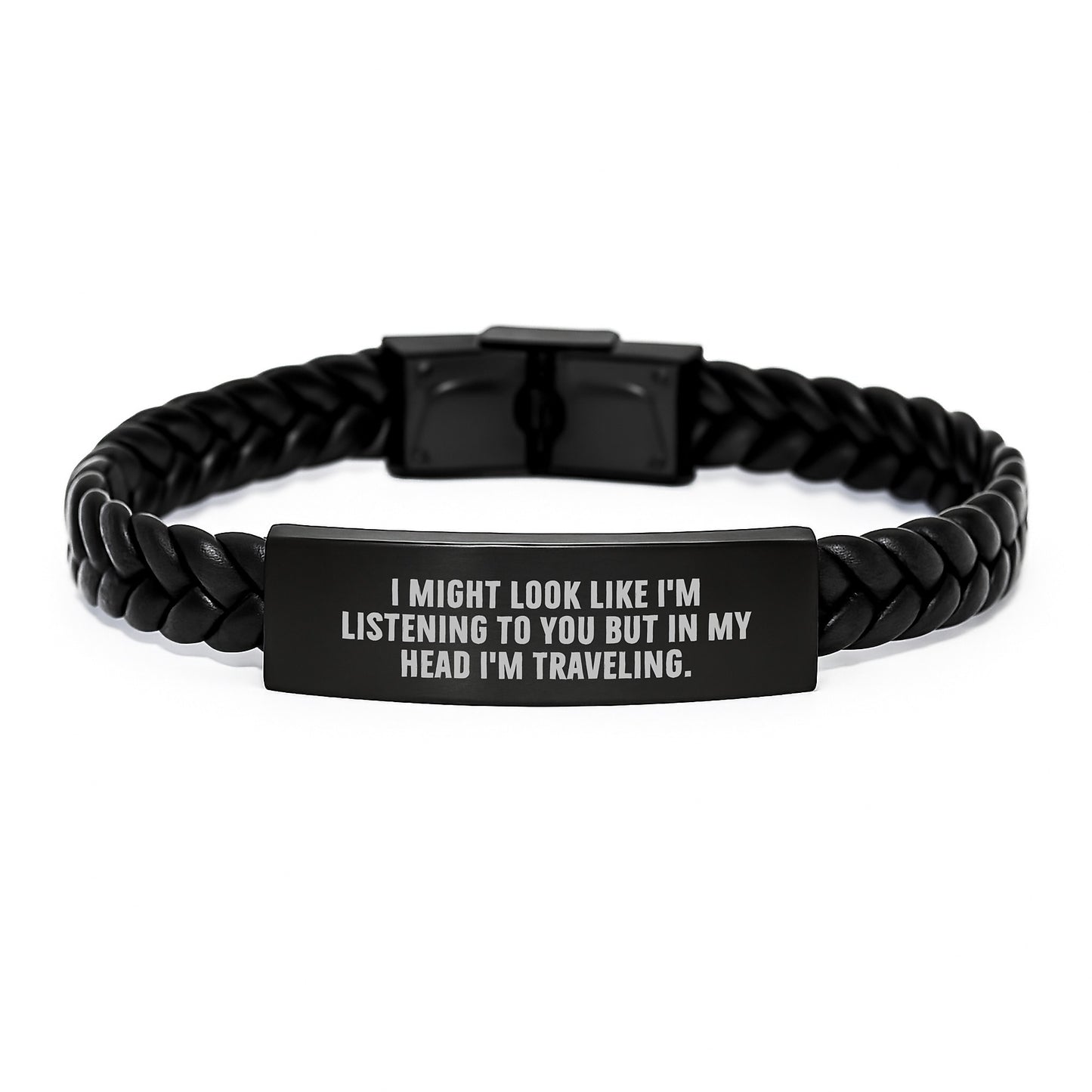 Traveling Leather Bracelet Funny Gift Unique Birthday Presents from Men to Friends - Image 1