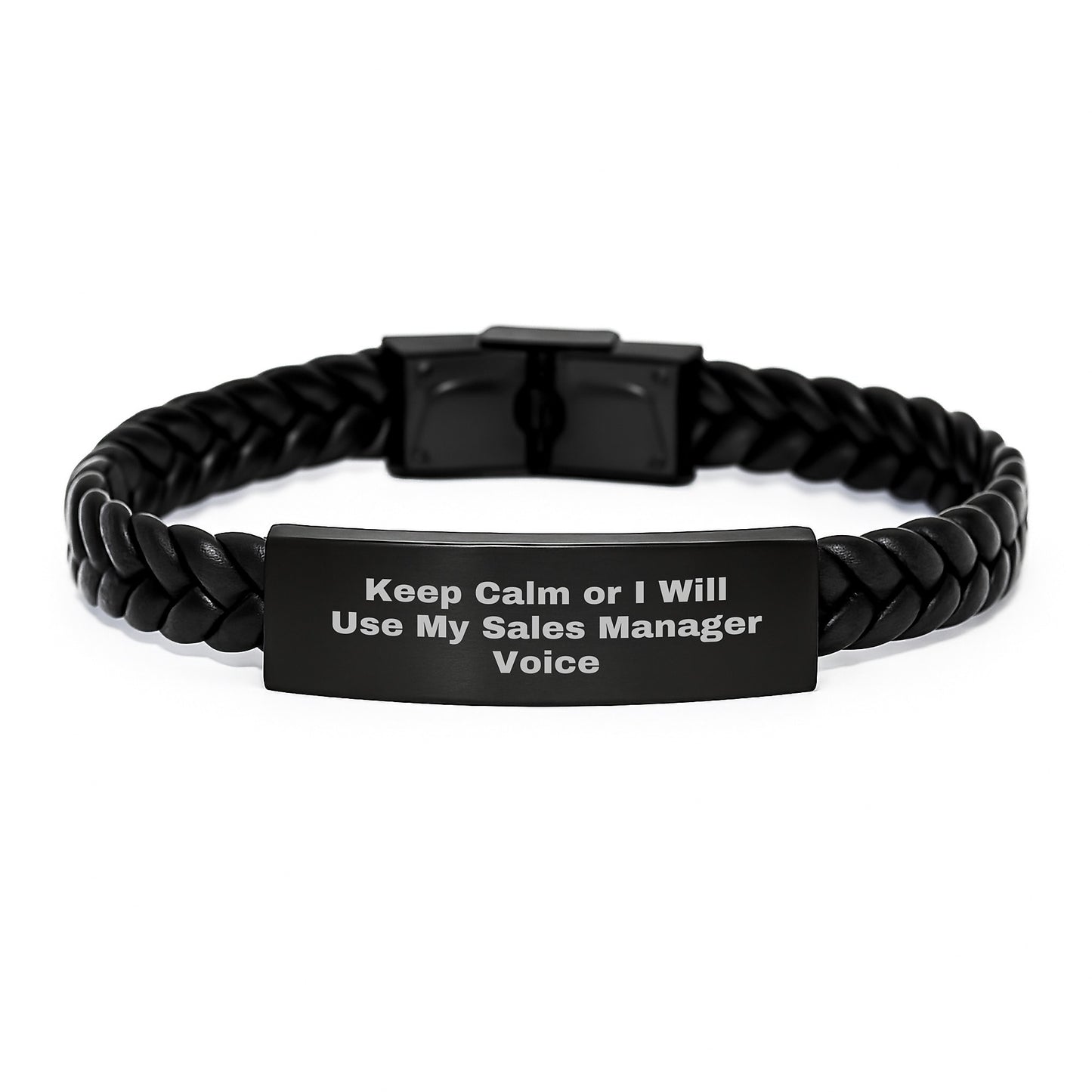 Sales Manager Keepsake Interlaced Leather Bracelet for Him Birthday Gift - Image 1
