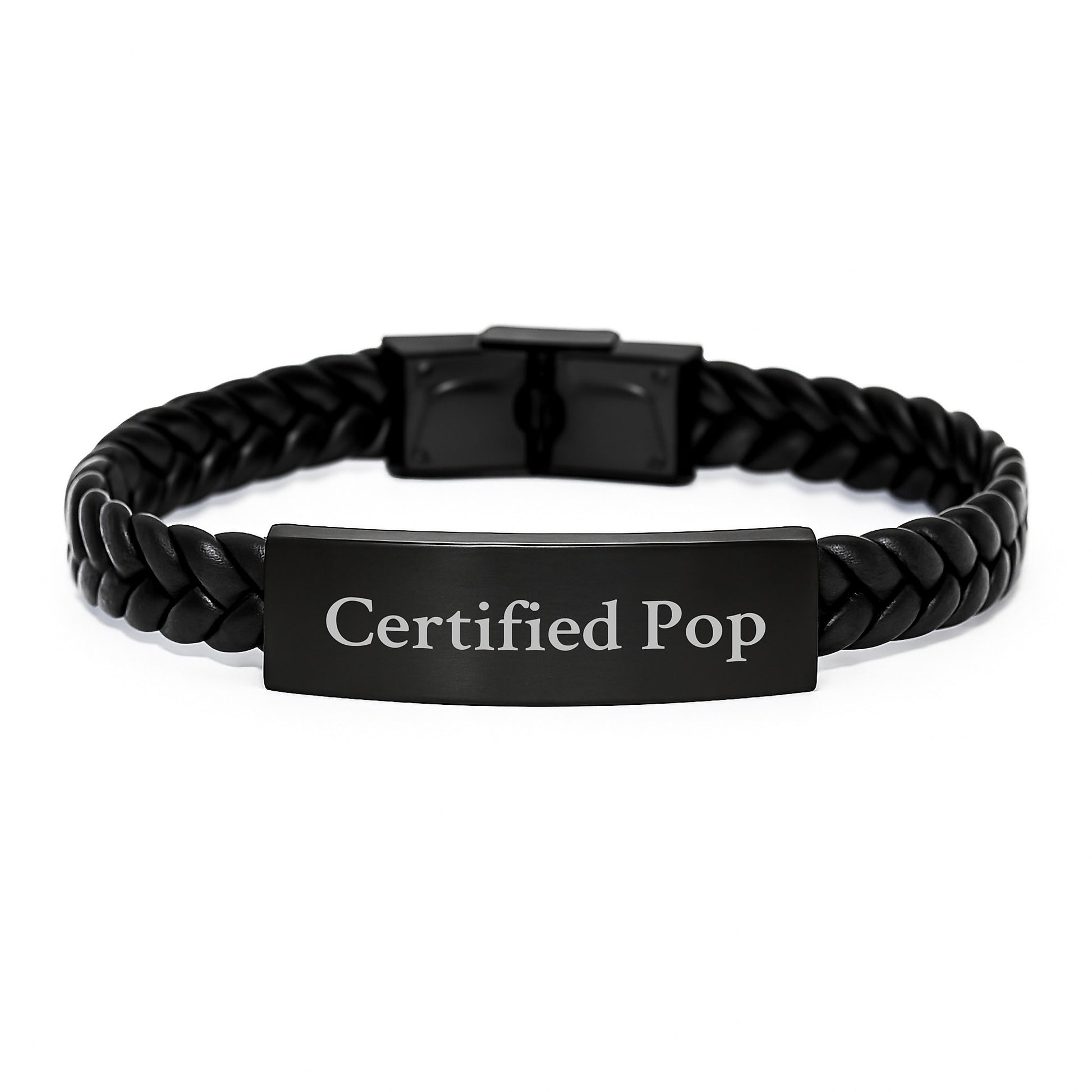 Certified Pop Funny Quote Interlaced Leather Bracelet Gifts from Friends to Pop Men for Valentine's Unique - Image 1