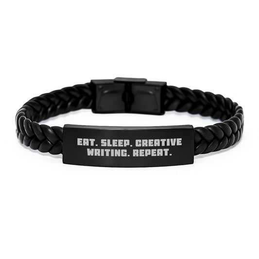 Creative Writing Inspiration Interlaced Leather Bracelet Gifts for Men Valentine's Unique - Image 1