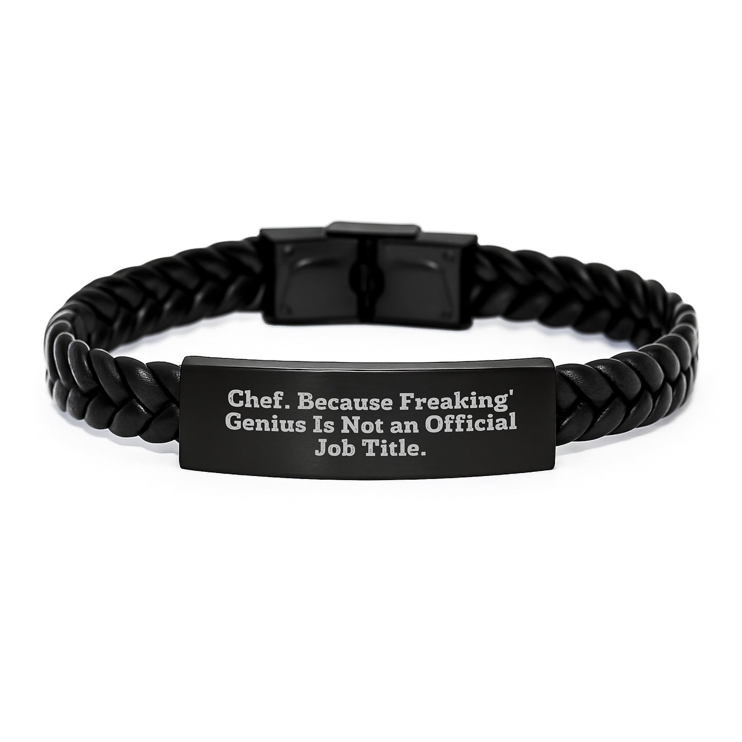 Chef Keepsake Interlaced Leather Bracelet for Him Premium Birthday Gift - Image 1