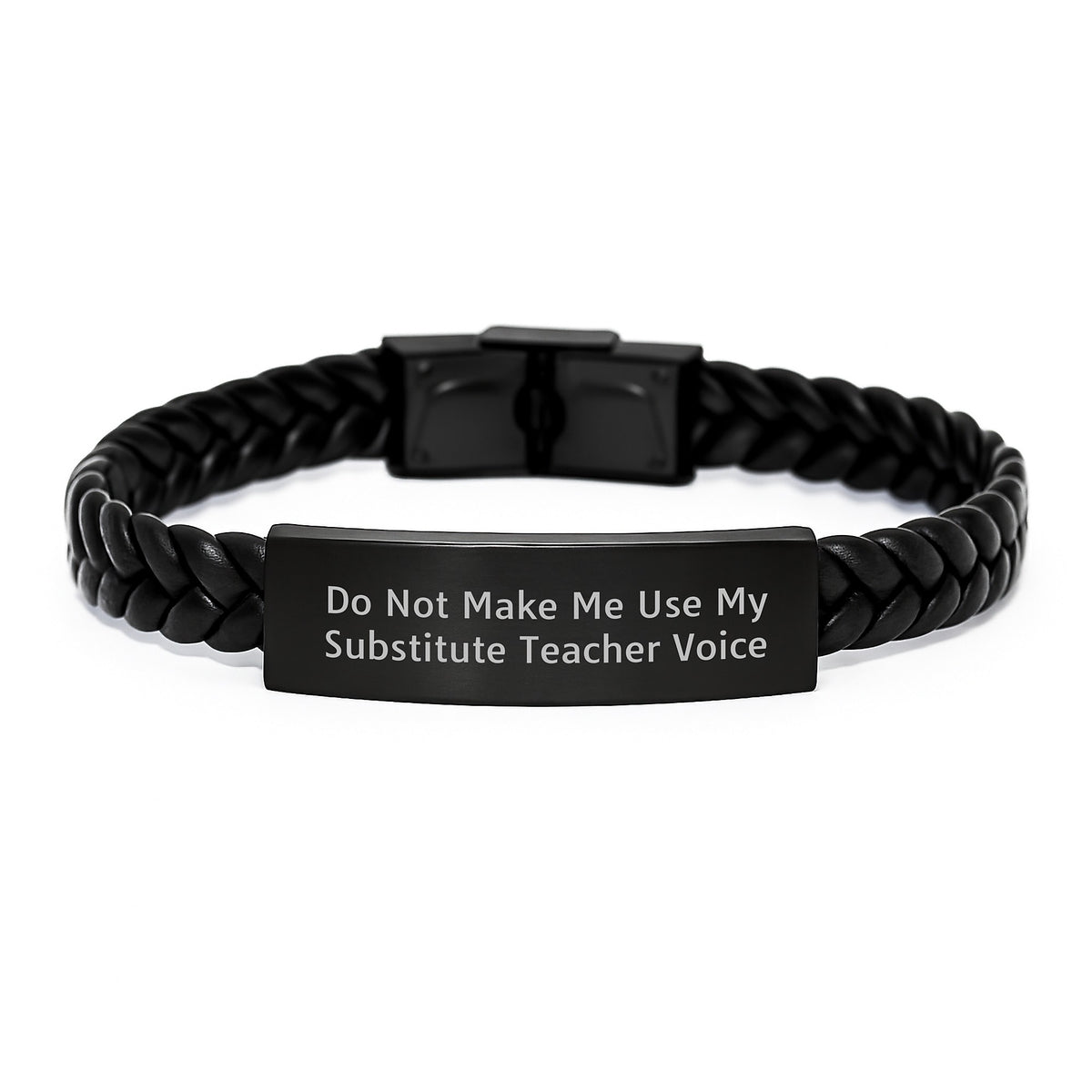 Funny Substitute Teacher Birthday Unique Gifts Interlaced Leather Bracelet Gifts from Friends for Men, Women - Image 1