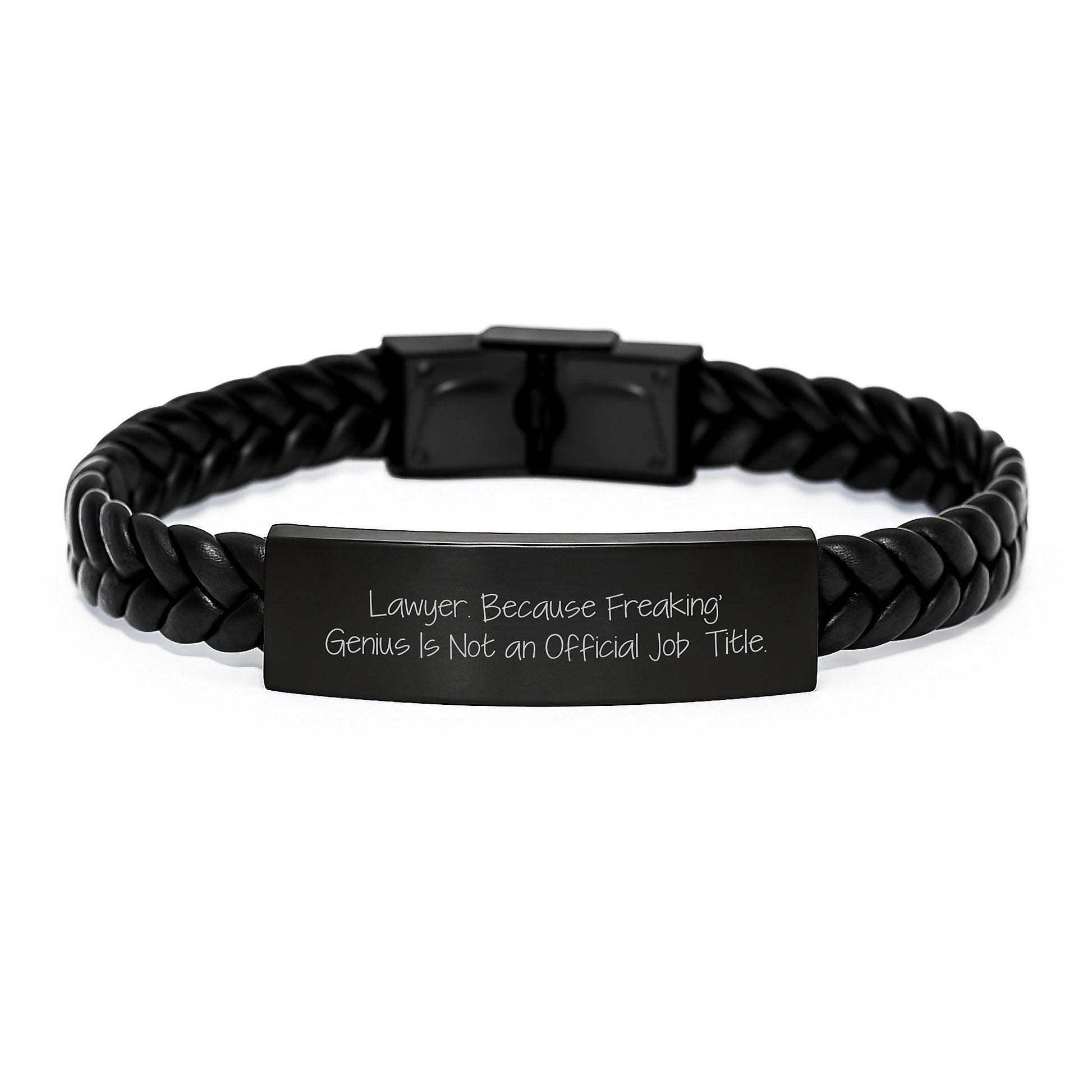 For Him Keepsake Birthday Gift Lawyer Interlaced Leather Bracelet - Image 1