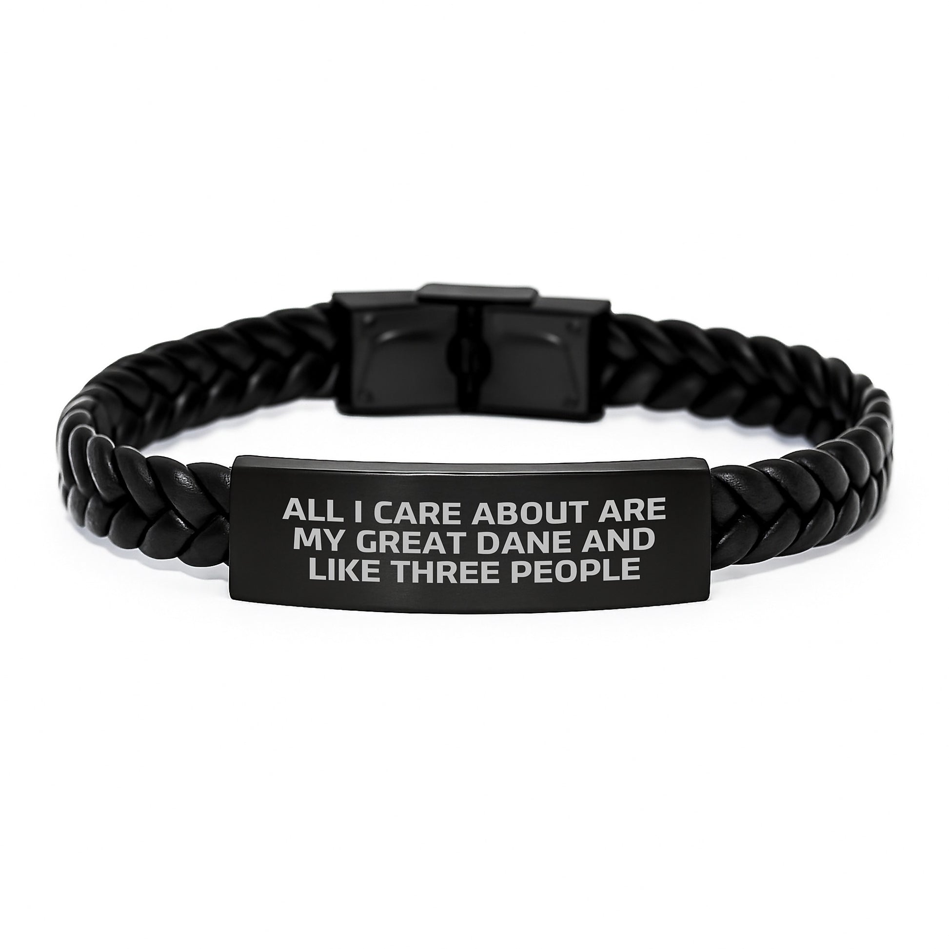 Funny Great Dane Dog Interlaced Leather Bracelet Gifts for Great Dane Dog Owners, Birthday Unique Gifts from Friends - Image 1